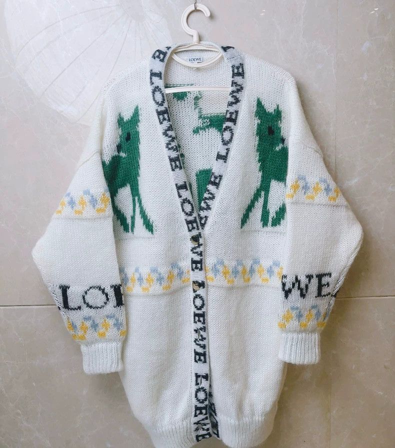 Loewe Loewe Deer Pattern Longline Cardigan - dmc Size US XS / EU 42 / 0 - 1 Thumbnail