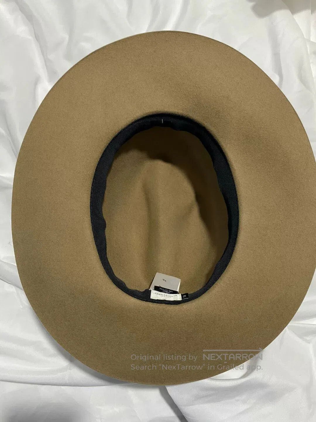 Hedi Slimane Saint Laurent Wide-Brim Rabbit Fur Hat. Size ONE SIZE - 4 Thumbnail
