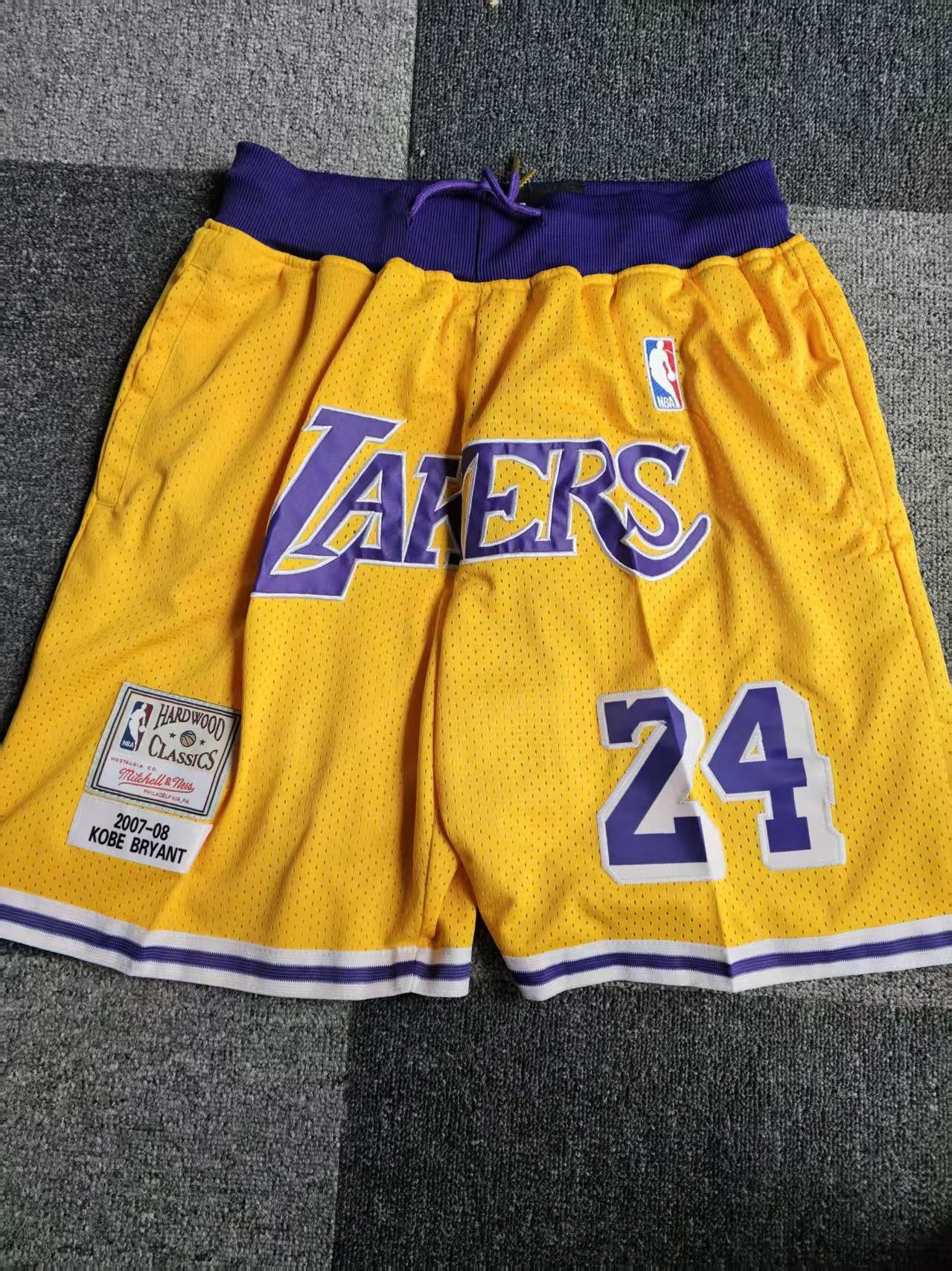 NBA Laker #24 Kobe Bryant Short With Pocket Large Size Size US 36 / EU 52 - 1 Thumbnail