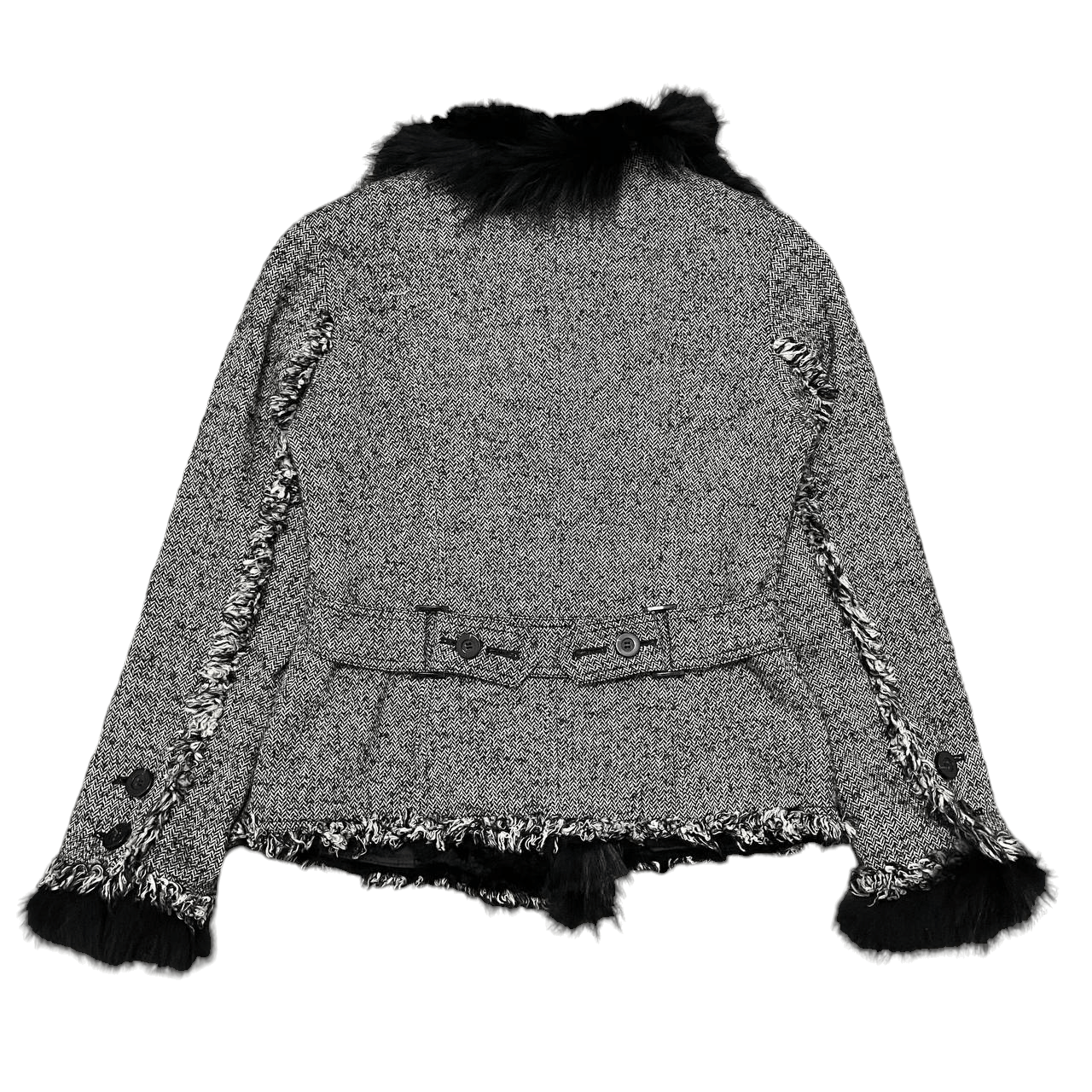 If Six Was Nine Vintage Japanese Brand Raccoon Rabbit Fur Punk Jacket goa Size M / US 6-8 / IT 42-44 - 10 Thumbnail