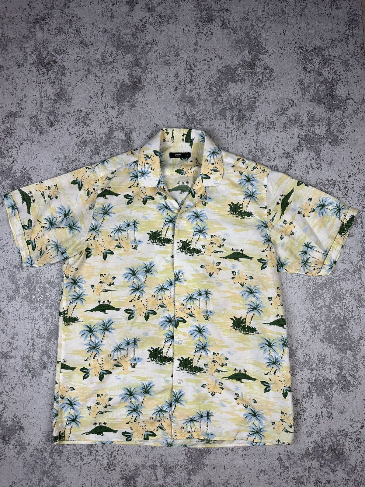 Vintage Hawaiian Shirt Yellow Island Print Size US L / EU 52-54 / 3 - 1 Thumbnail
