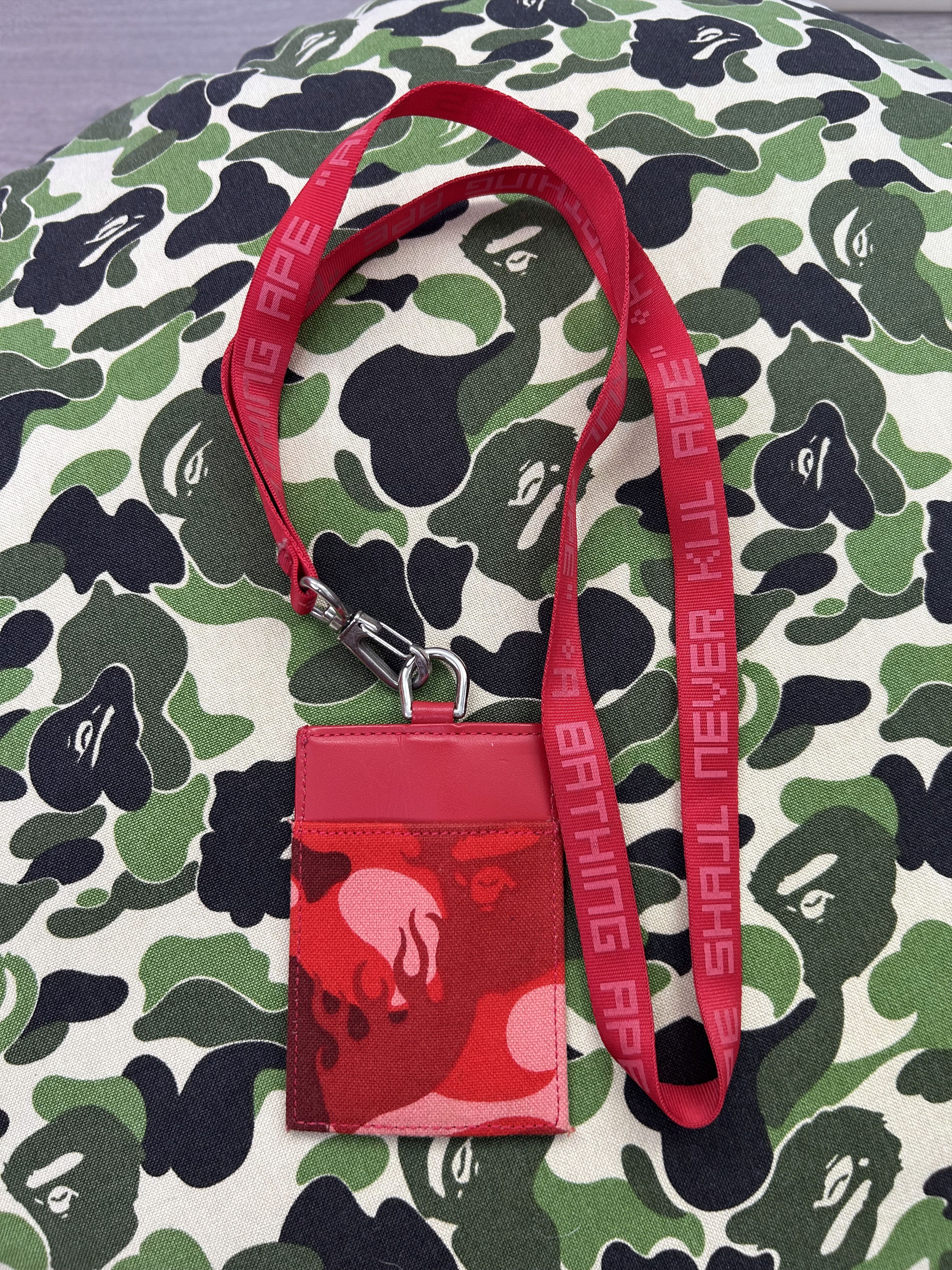 Bape Bape Red Flame Camo Lanyard Wallet Size ONE SIZE - 4 Thumbnail