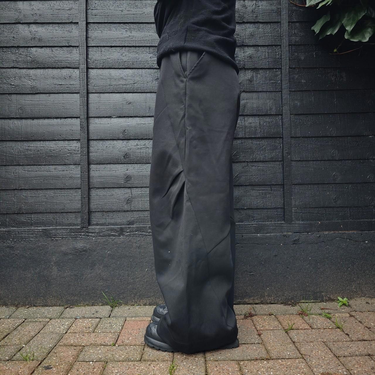 Other Black Baggy Pleated Trousers Size US 32 / EU 48 - 3 Thumbnail