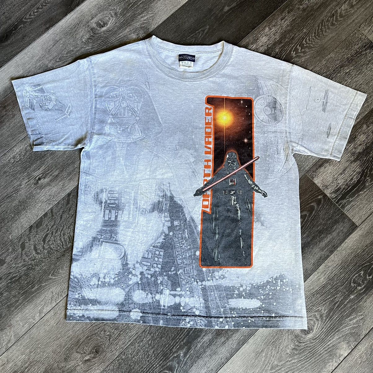 Star Wars Vintage 2000s Star Wars Darth Vader All Over Print Logo Tee Size US S / EU 44-46 / 1 - 1 Thumbnail