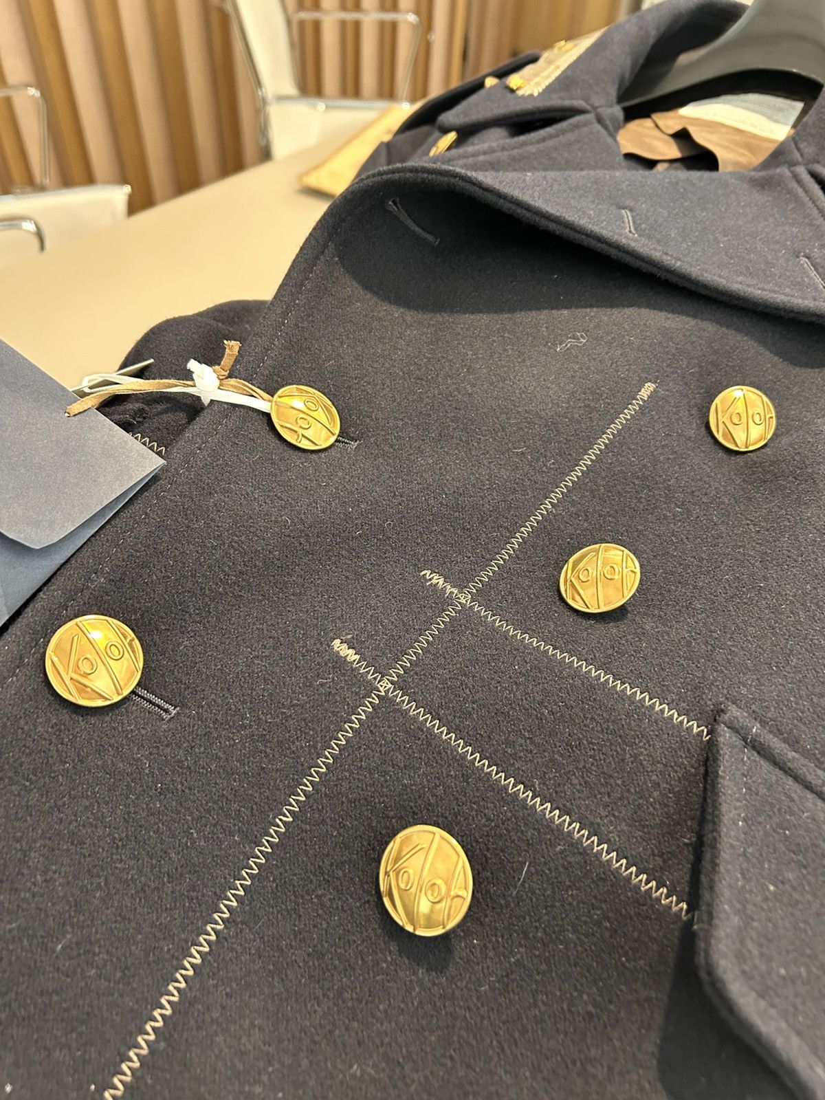 Kolor Kolor FW25 Peacot Navy Military Coat Size US S / EU 44-46 / 1 - 12 Thumbnail