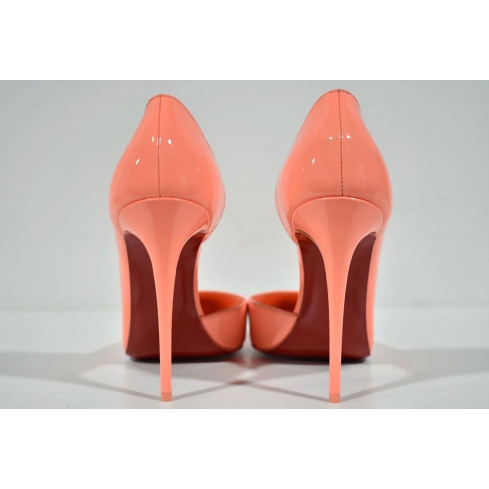 Christian Louboutin Iriza 100 Drag Orange Patent Leather D'Orsay Heel Pump 38 Size US 8 / IT 38 - 11 Thumbnail