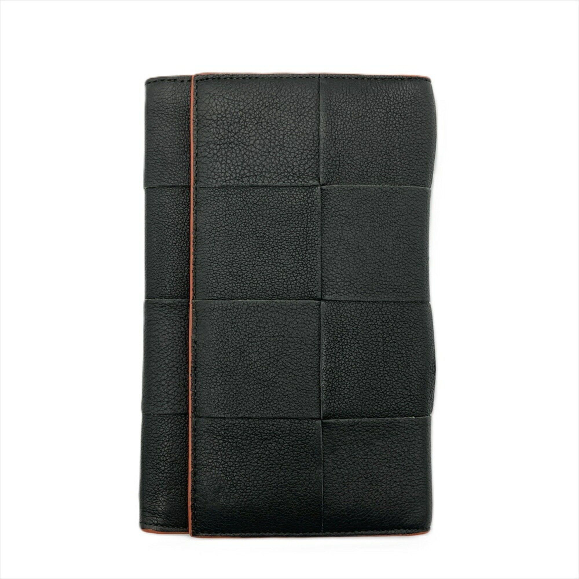 Bottega Veneta BOTTEGA VENETA Maxi Intrecciato Long Wallet Leather Black Bi-fold Billfold ITLQUEDC73EO Size ONE SIZE - 1 Thumbnail