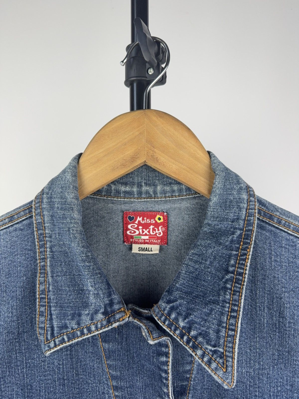 Miss Sixty Rare Vintage Y2K Miss Sixty Faded Denim Jacket Retro 90s Size S / US 4 / IT 40 - 4 Thumbnail