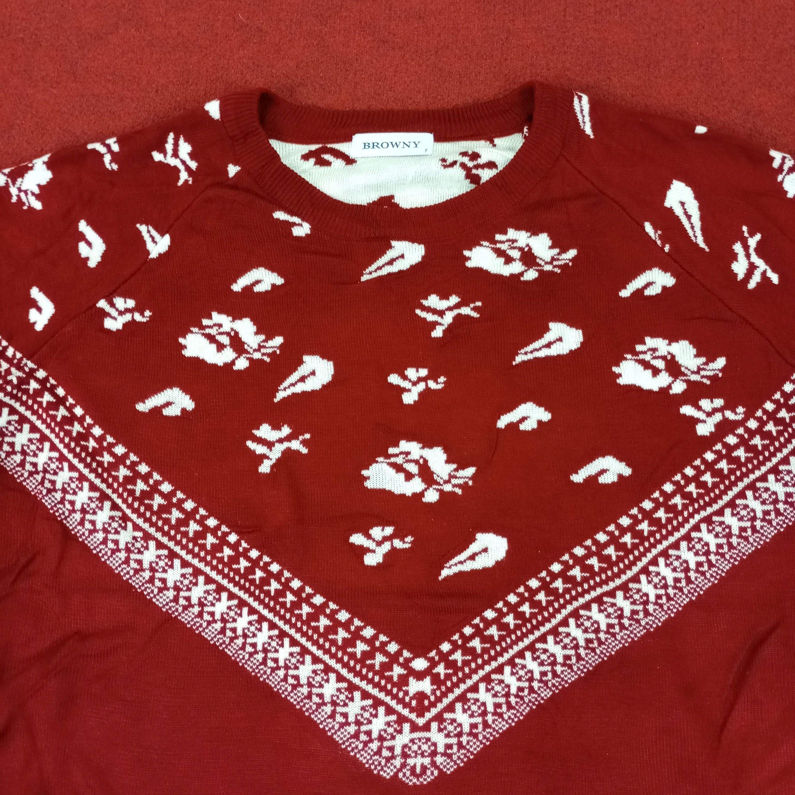 Japanese Brand × Vintage Browny Streetwear Style Knitwear Sweatshirt Size US L / EU 52-54 / 3 - 2 Thumbnail