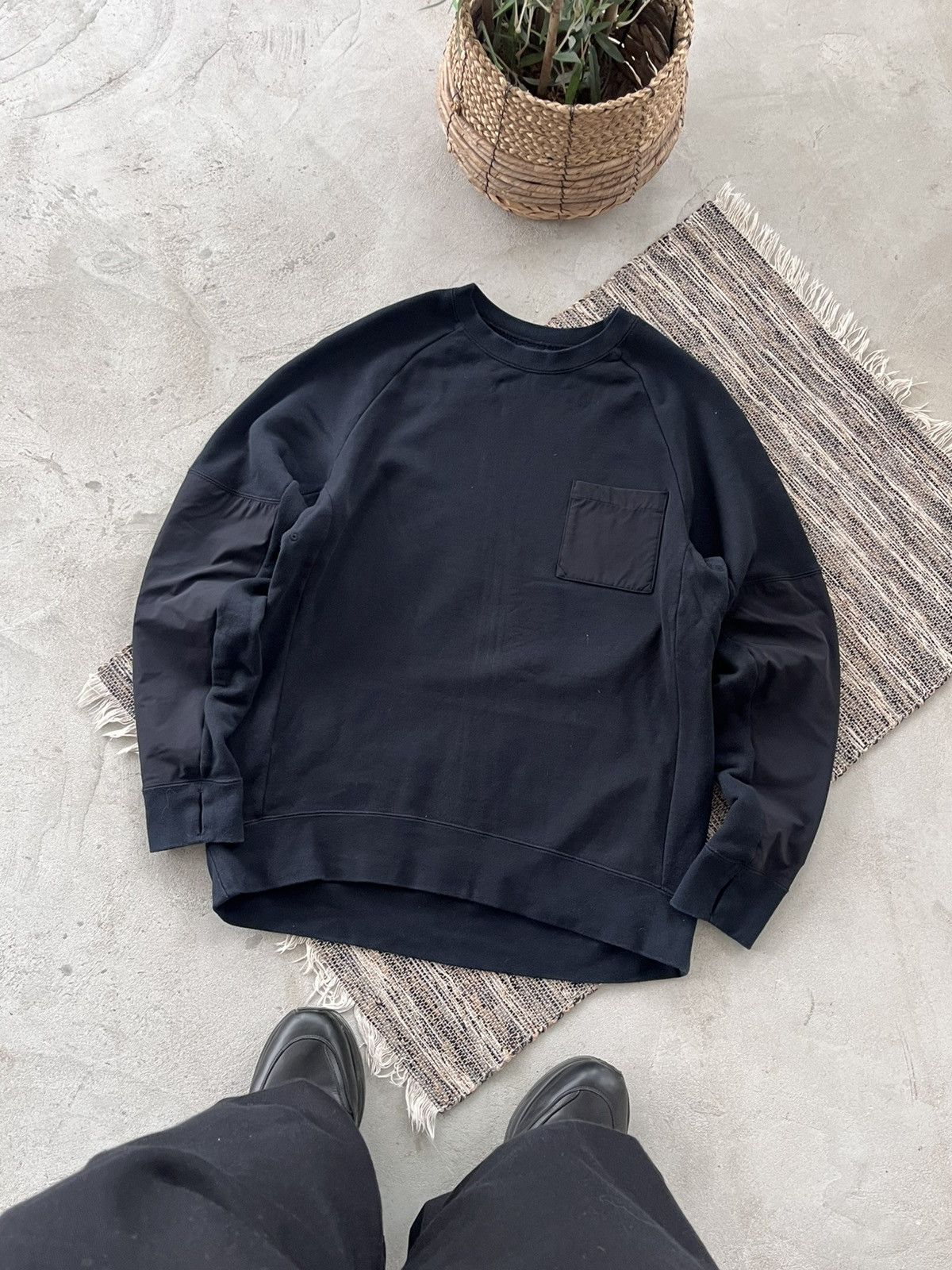 Nike Vintage Nike SB Black Nylon Blank sk8 Sweatshirt basic Size US XL / EU 56 / 4 - 1 Thumbnail