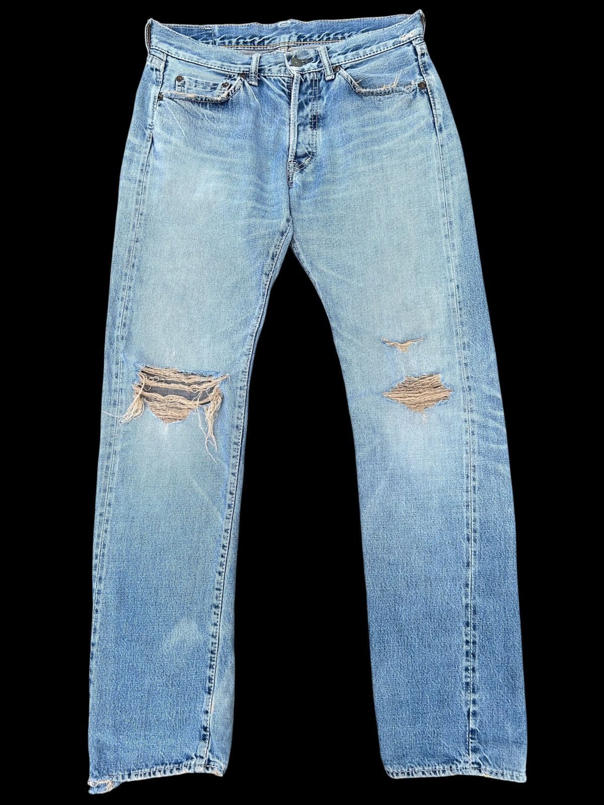 Kapital Thrashed Vintage OMNIGOD Selvedge Denim Jeans Size US 31 - 1 Thumbnail