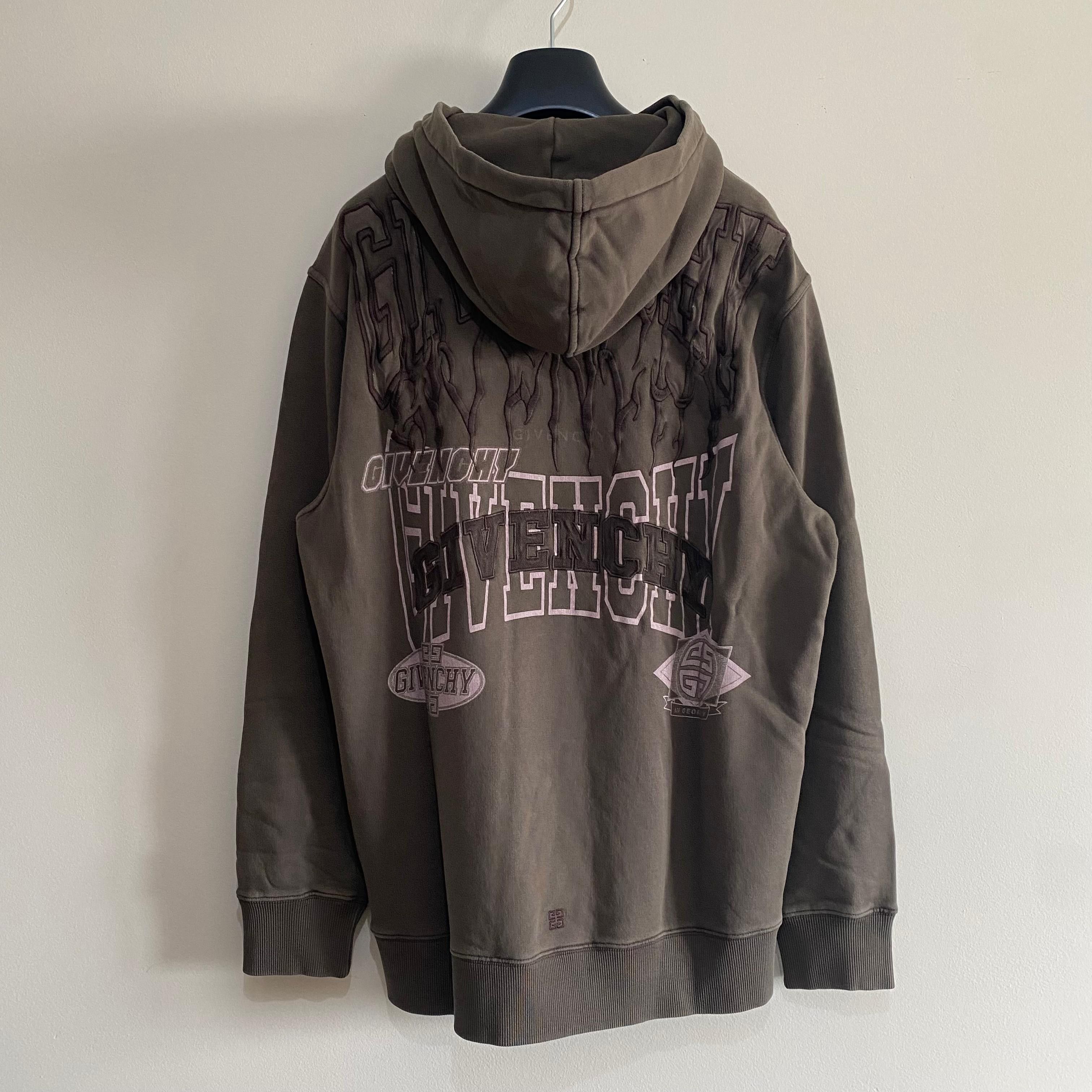 Givenchy 1 of 1 Brown Embroidered Multi Logo Oversized Hoodie Size US M / EU 48-50 / 2 - 4 Thumbnail