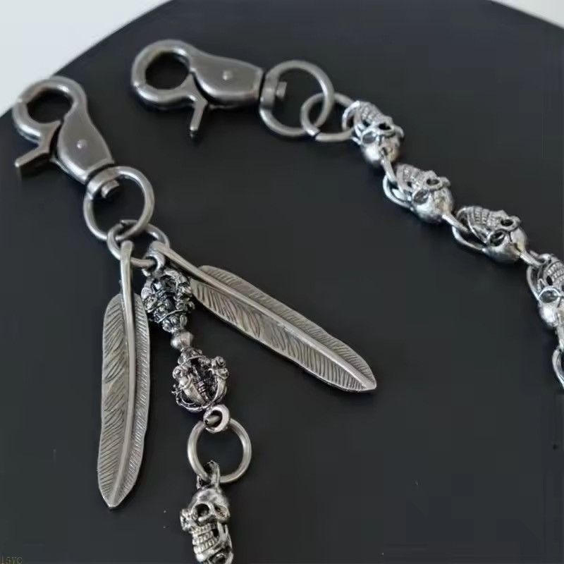 Jewelry Metal Skull Chain Wallet Size ONE SIZE - 5 Thumbnail