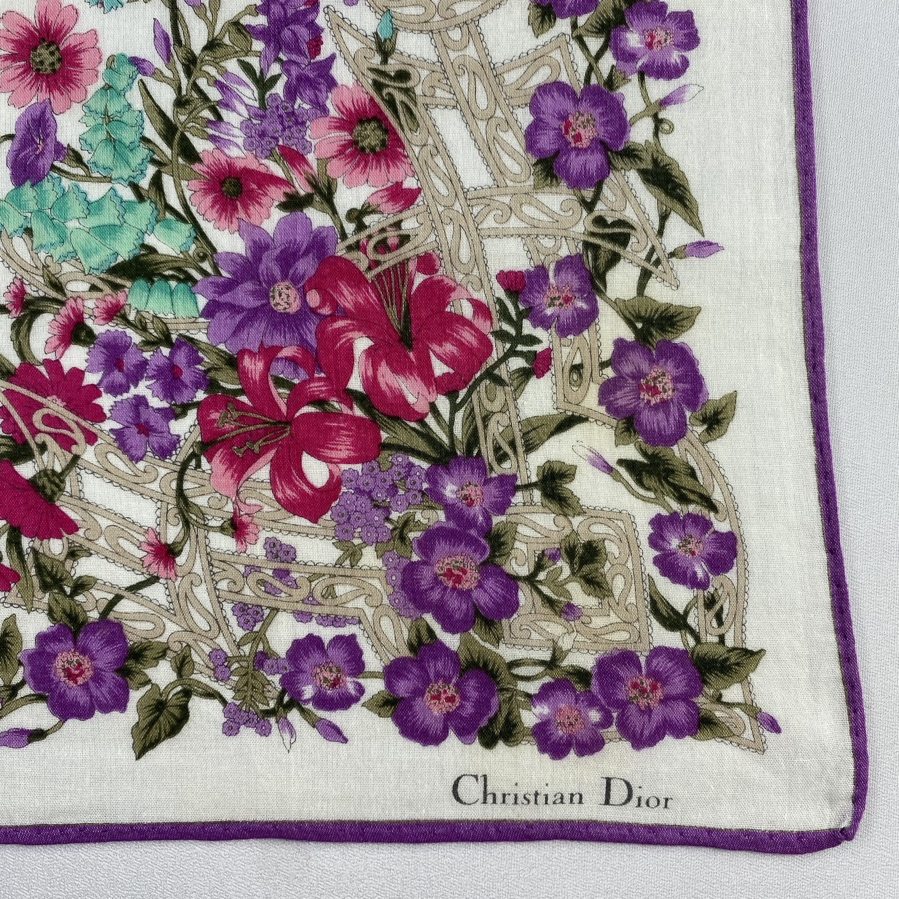 Vintage Christian Dior Monsieur Handkerchief / Neckerchief-P704 Size ONE SIZE - 3 Thumbnail