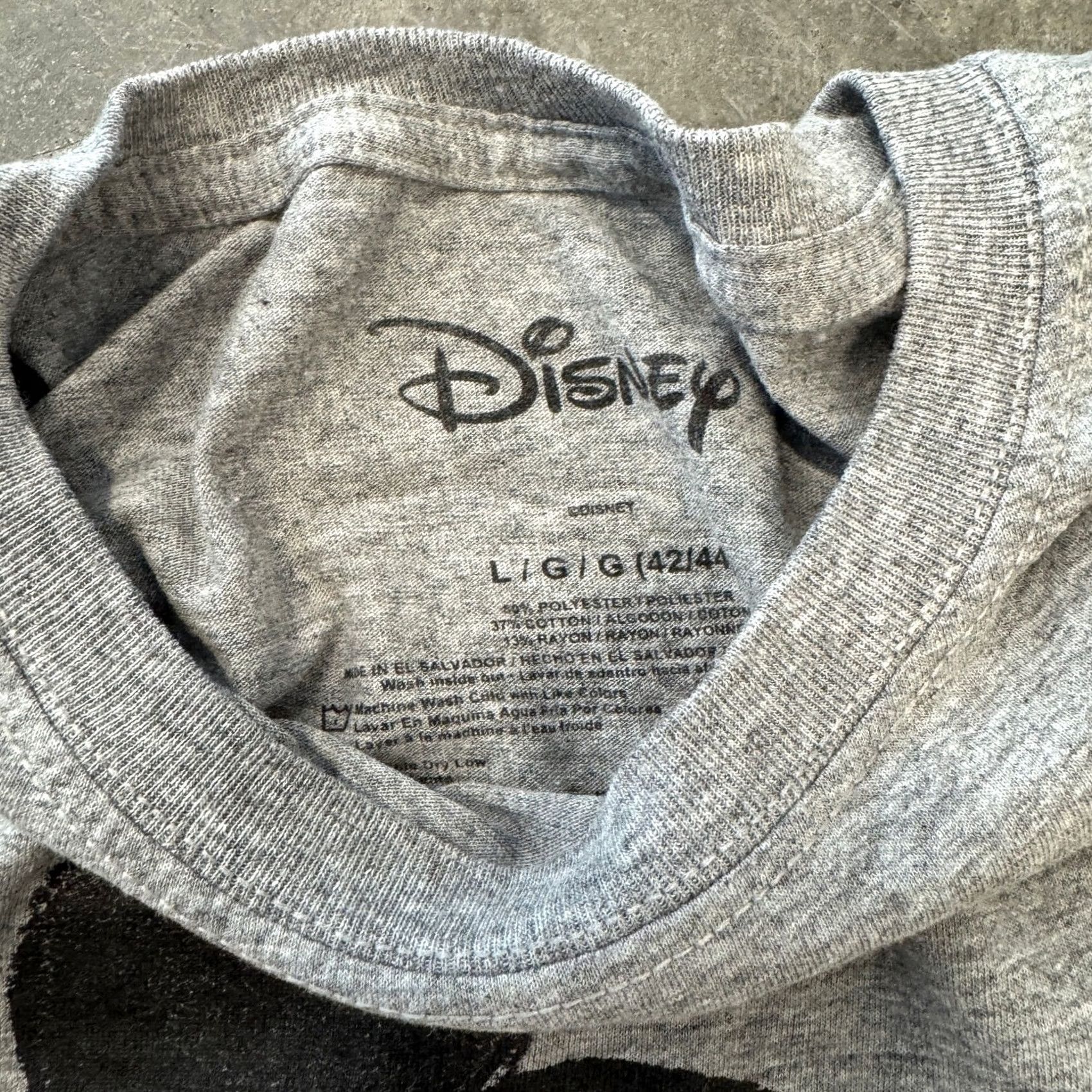 Disney VINTAGE Mickey Grey Graphic Walt Disney Short Sleeve Tee L Women Size 36" / US 14 / IT 50 - 3 Thumbnail
