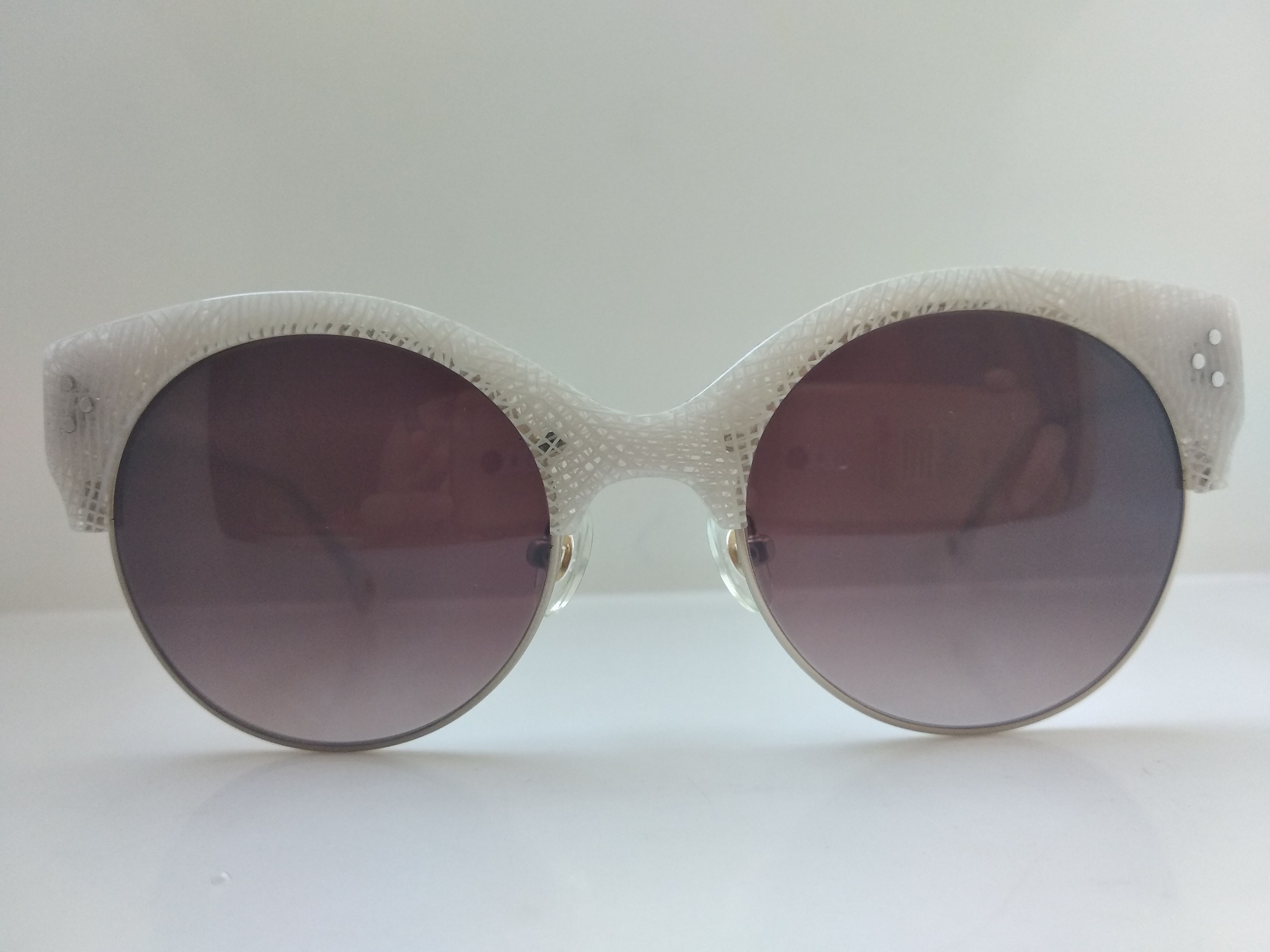 Other Ett:twa Jetlene White Gold Malcolm Cateye Sunglasses Size ONE SIZE - 1 Thumbnail