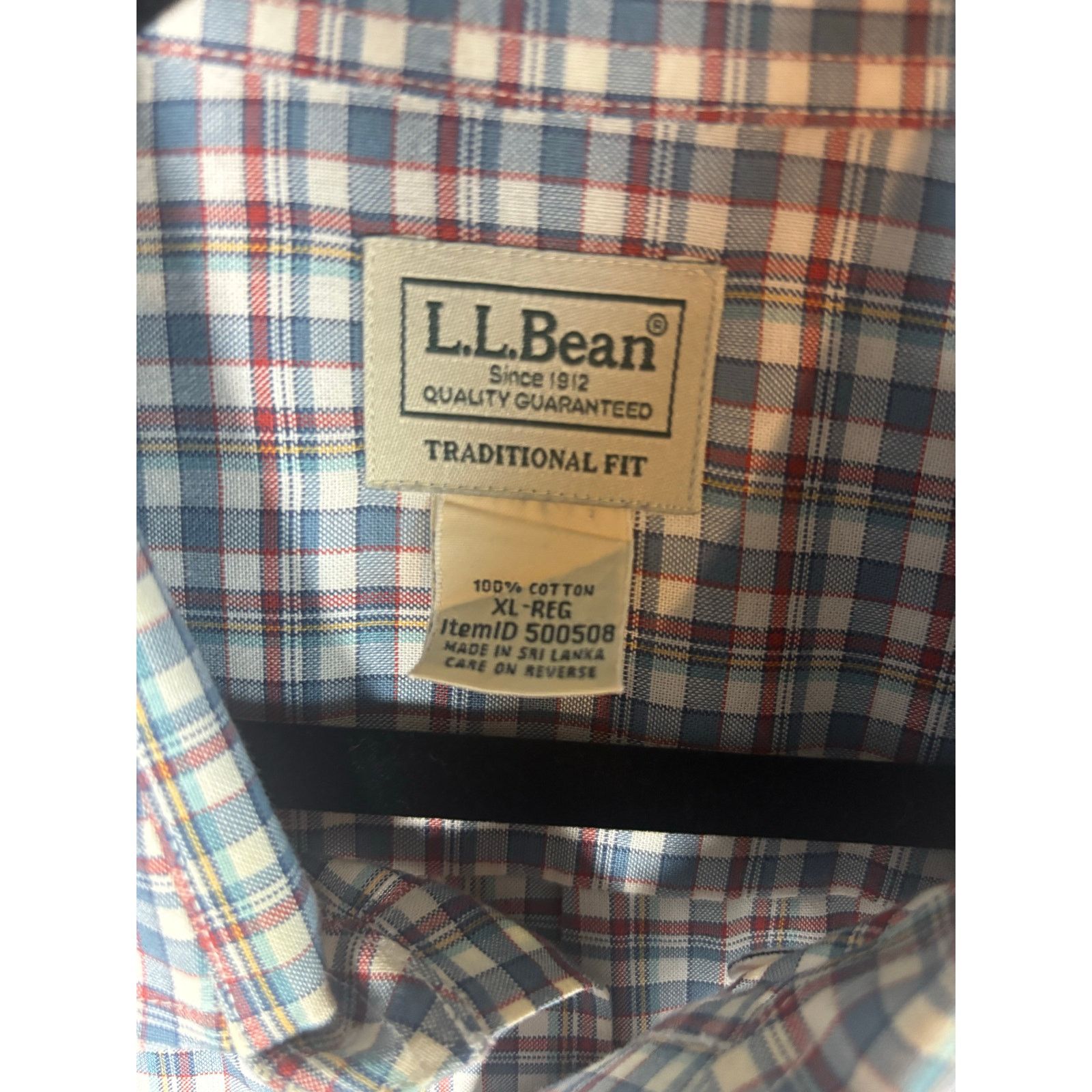 L.L. Bean L.L.Bean Plaid Button Down Shirt Men XL Traditional Fit 0473 Size US XL / EU 56 / 4 - 4 Thumbnail