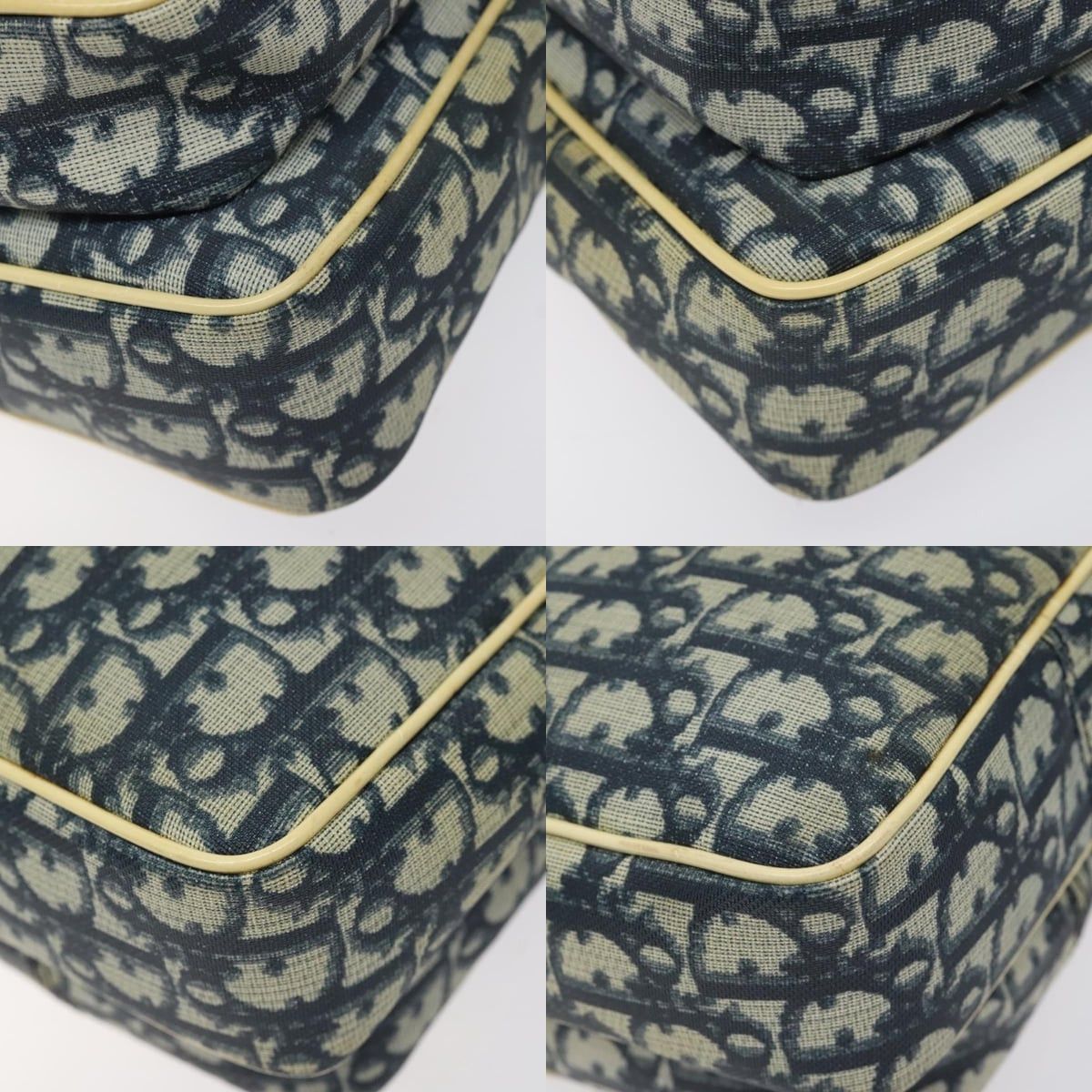 Dior DIOR Trotter Canvas Shoulder Bag Navy Gold Size ONE SIZE - 10 Thumbnail