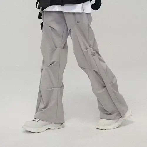 image of Female High Waist Trousers Hip Hop Baggy in Dark Gray, Women's (Size 29)