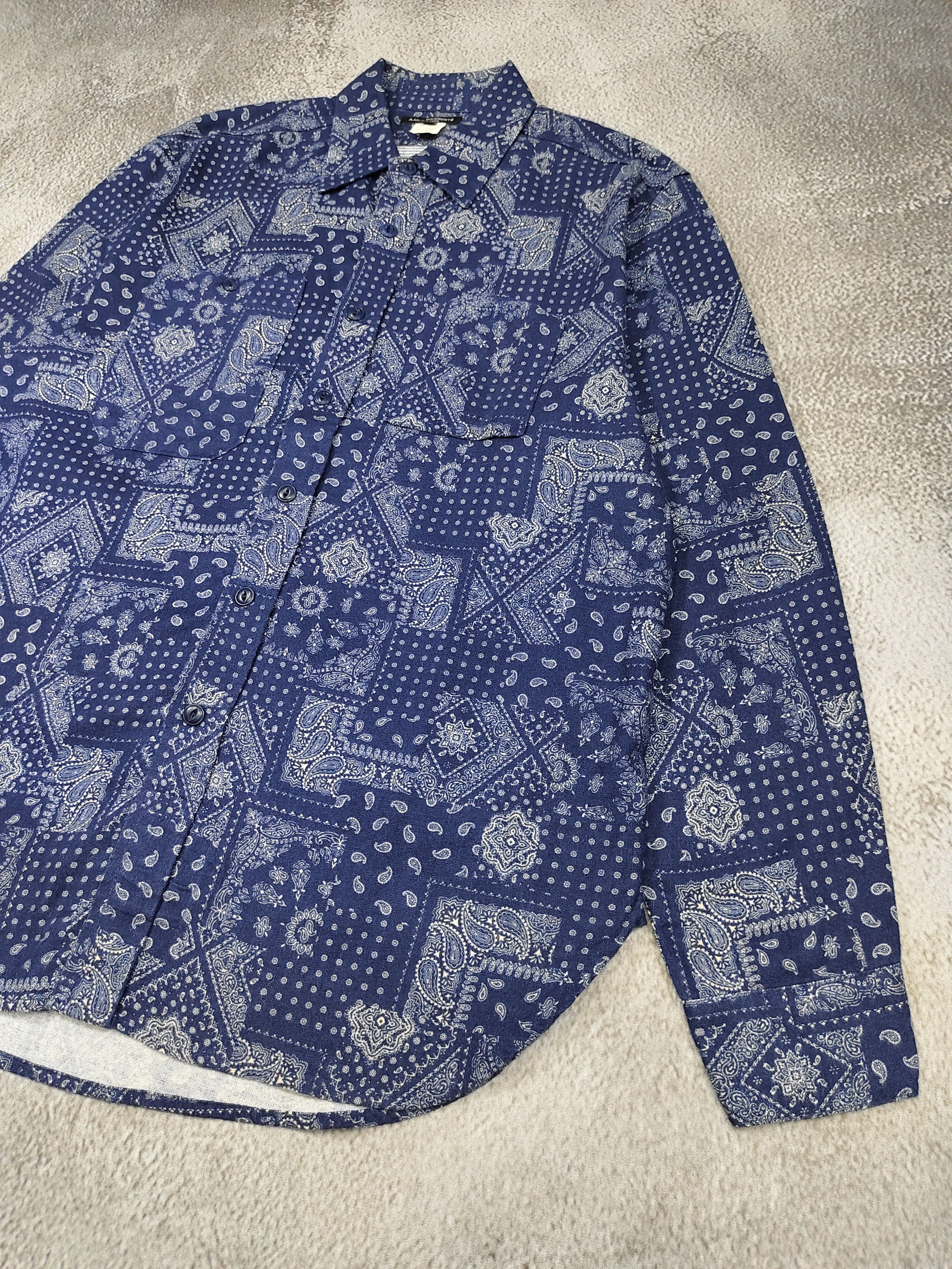 Aspesi A.Blue Garments- Bandana Patchwork Paisley AOP Flannel Shirt Size US L / EU 52-54 / 3 - 2 Thumbnail
