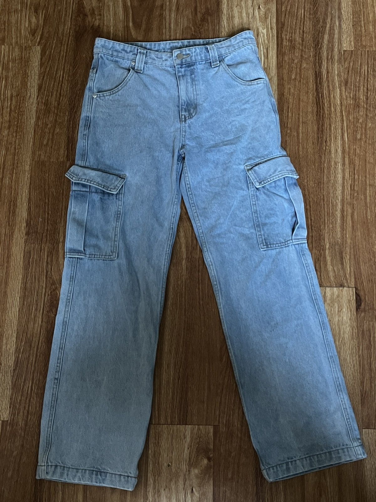 Denim & Co. Cargo Jeans - Blue - 32 - Streetwear y2k casual jeans Size US 32 / EU 48 - 1 Thumbnail