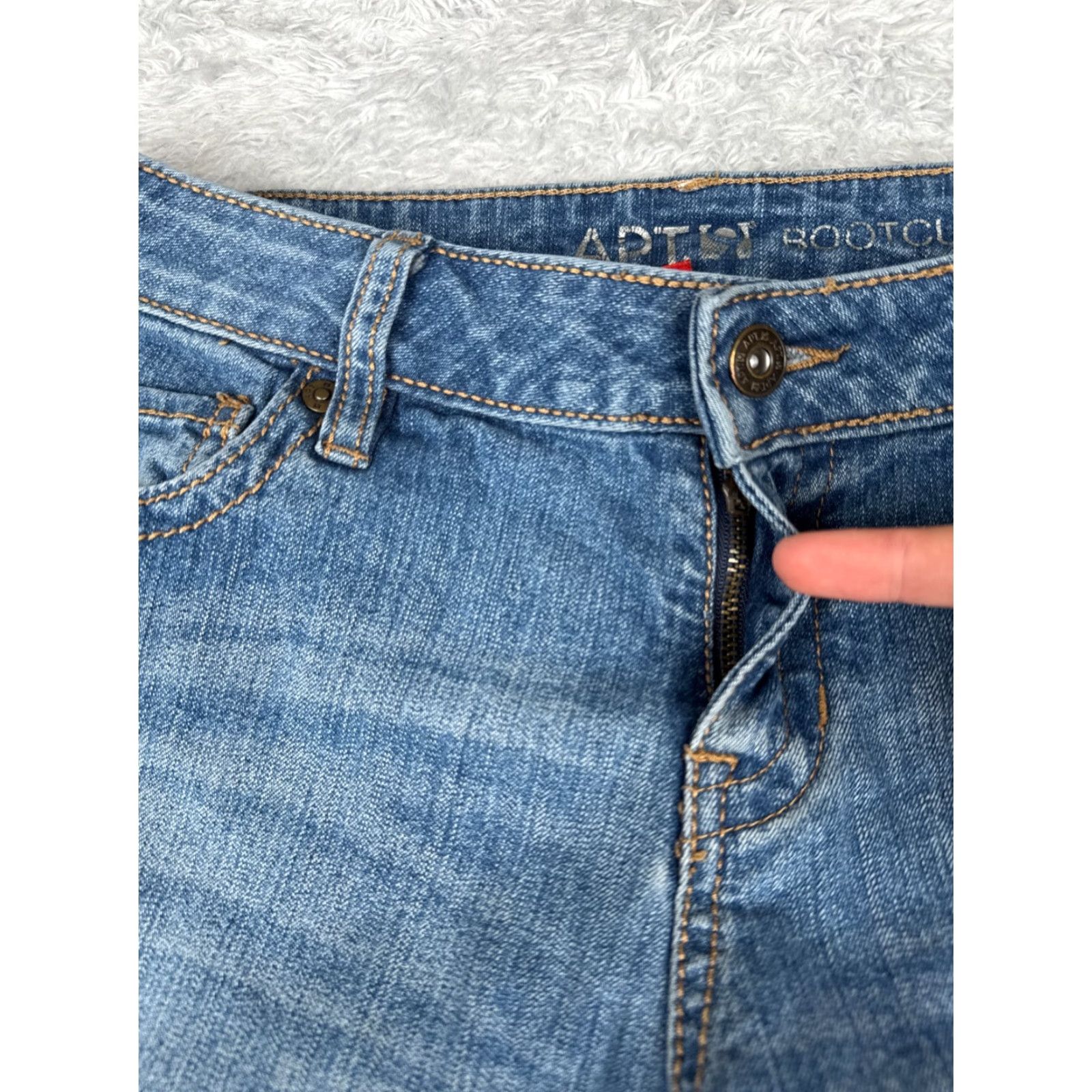 Apt. 9 APT9 Jeans Womens 6 T Blue Denim Bootcut Cotton Blend Mid Rise Western 29x33 Size 28" / US 6 / IT 42 - 5 Thumbnail