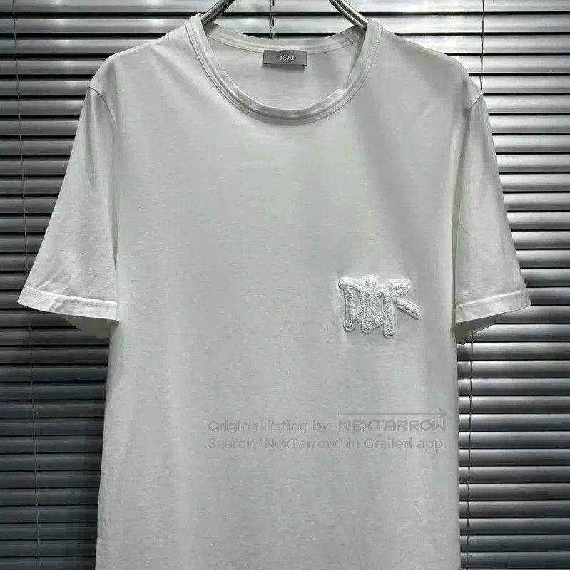 Dior Dior White Cotton Embroidered Men's T-Shirt . Size US M / EU 48-50 / 2 - 3 Thumbnail