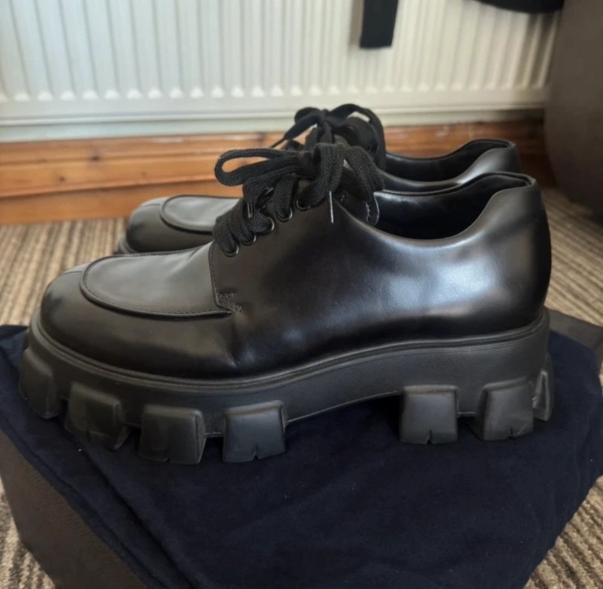 Prada Prada Monolith Lace Ups Size US 11 / EU 44 - 3 Thumbnail