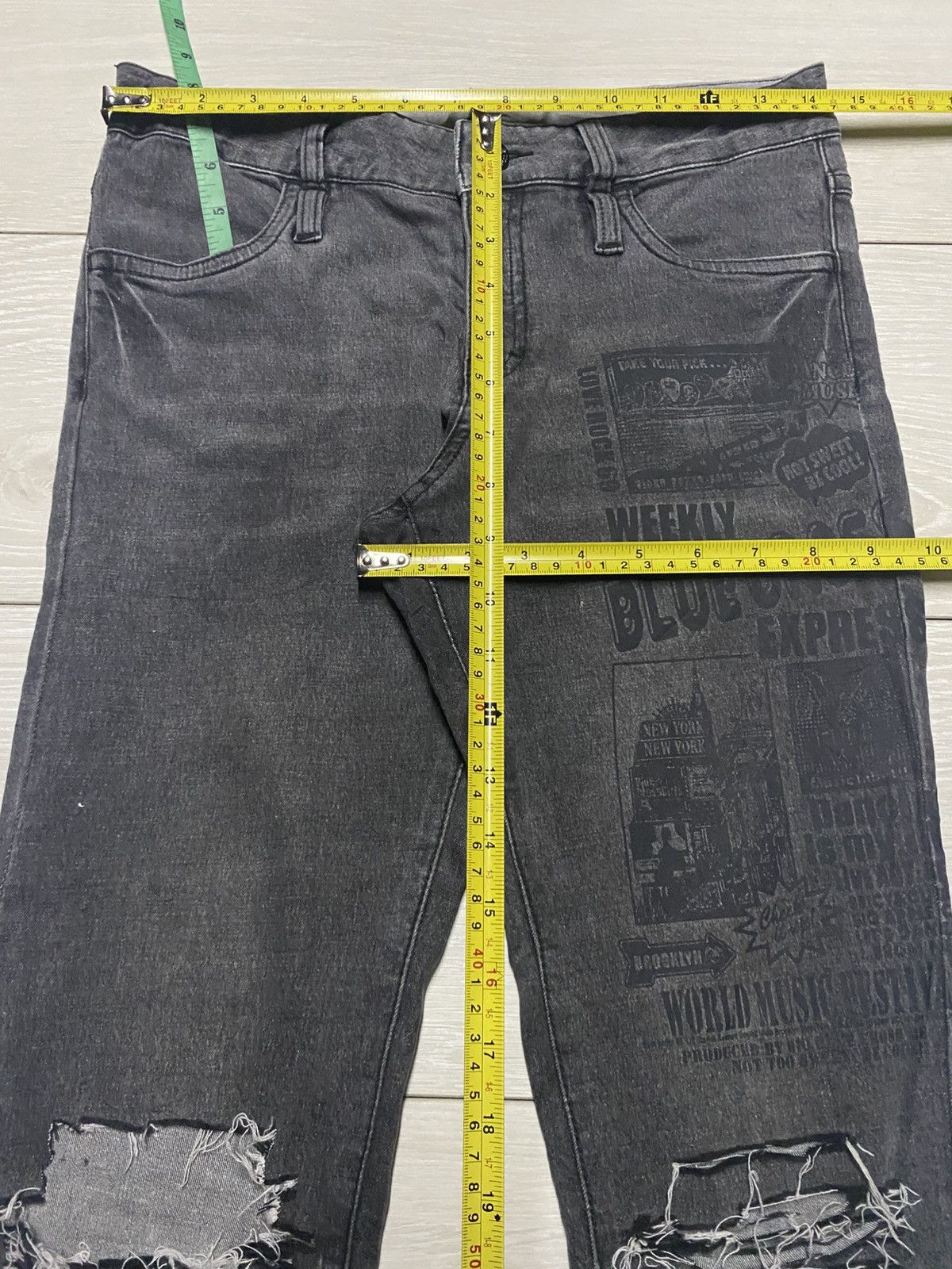 Japanese Brand Vintage Japanese Brand Spicy Label Print Skinny Jeans Size 28" / US 6 / IT 42 - 12 Thumbnail
