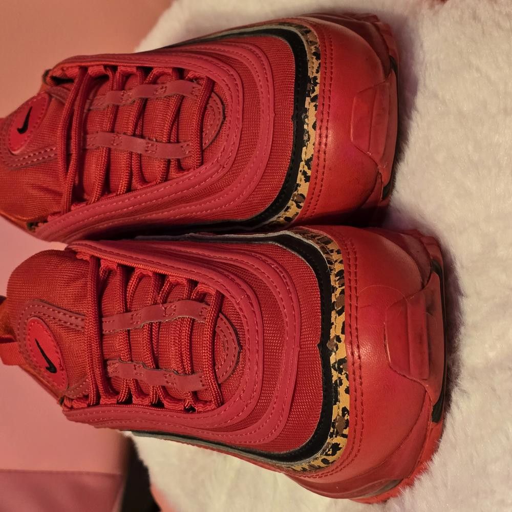 Nike Nike Women's Red Air Max 97 Shoes Size US 7 / IT 37 - 2 Thumbnail