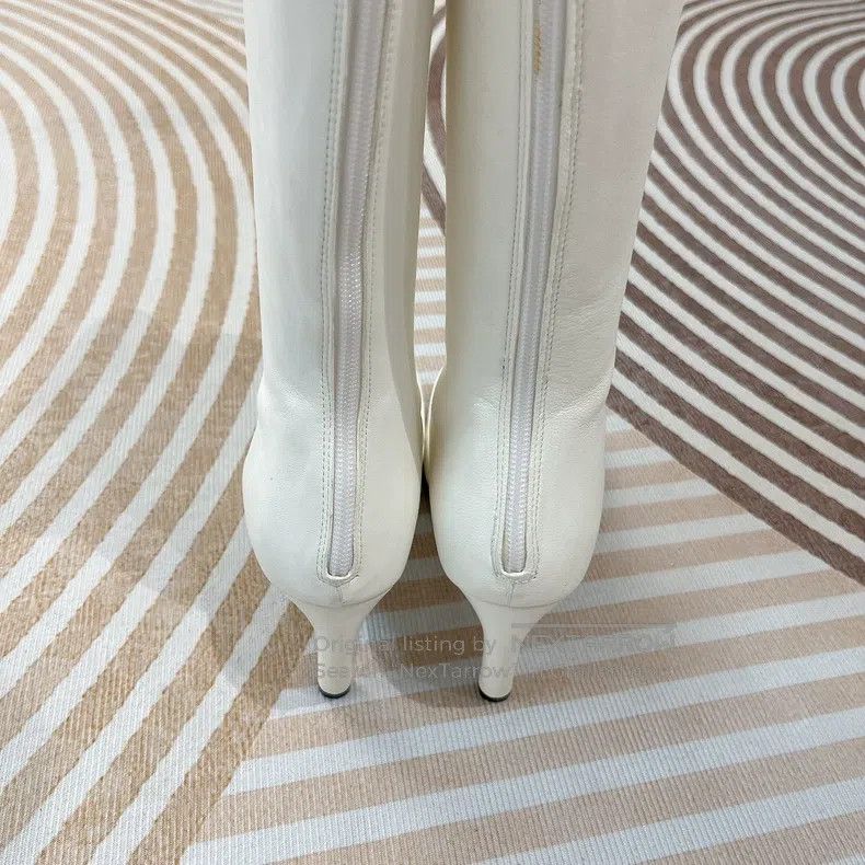 Dries Van Noten Dries Van Noten White Knee-High Boots Size US 6.5 / IT 36.5 - 4 Thumbnail