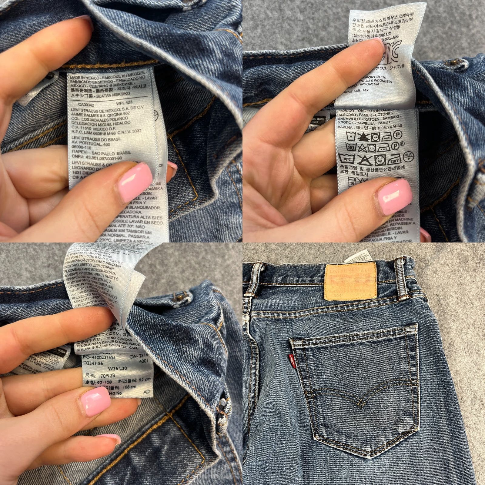 Levi's Levi's 504 Jeans Straight Mens 36 30 Medium Wash Blue Cotton Zip Fly Denim Regular 5-Pocket Style Size US 36 / EU 52 - 8 Thumbnail