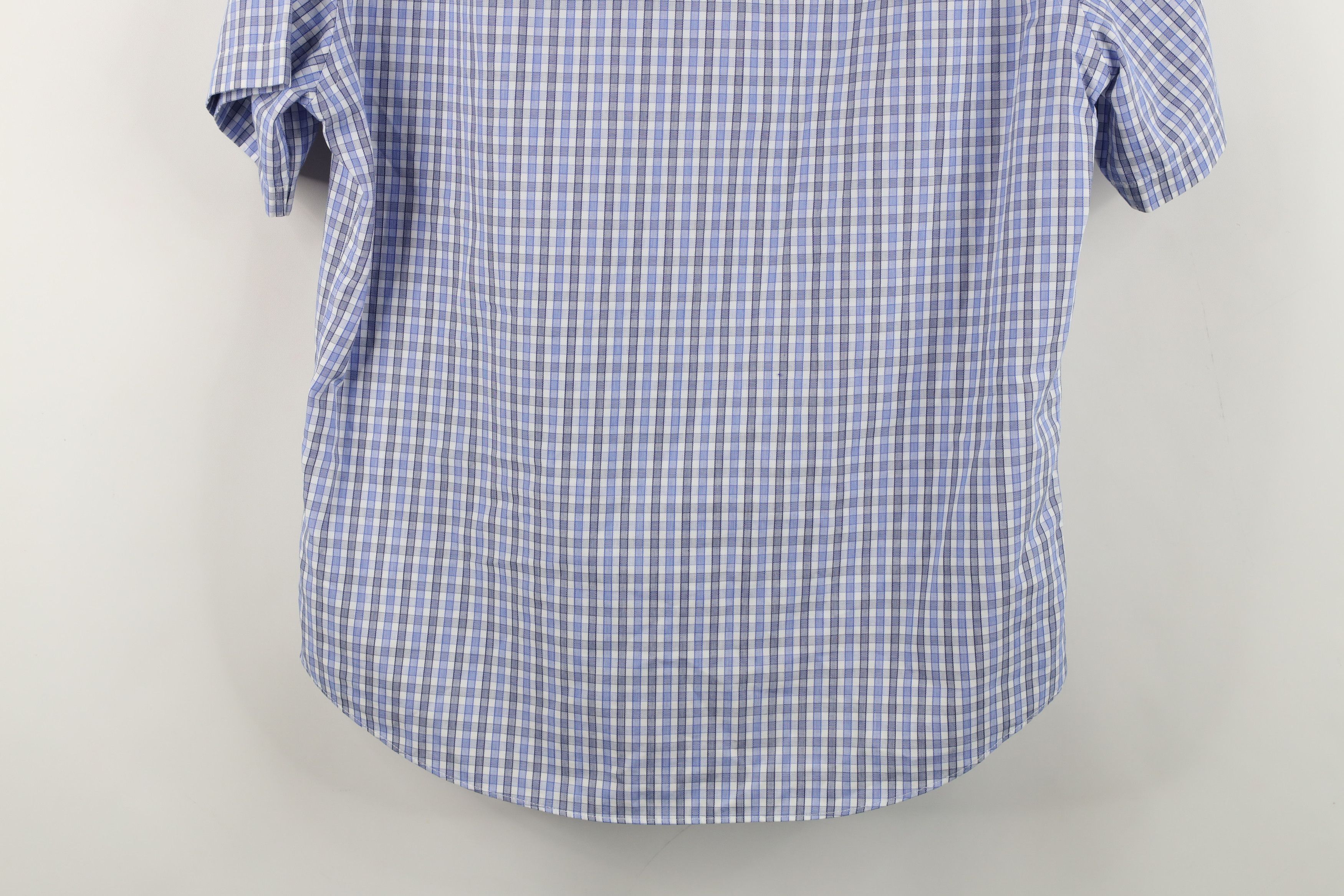UNTUCKit Untuckit Free Short Sleeve Collared Button Shirt Blue Plaid Size US S / EU 44-46 / 1 - 12 Thumbnail