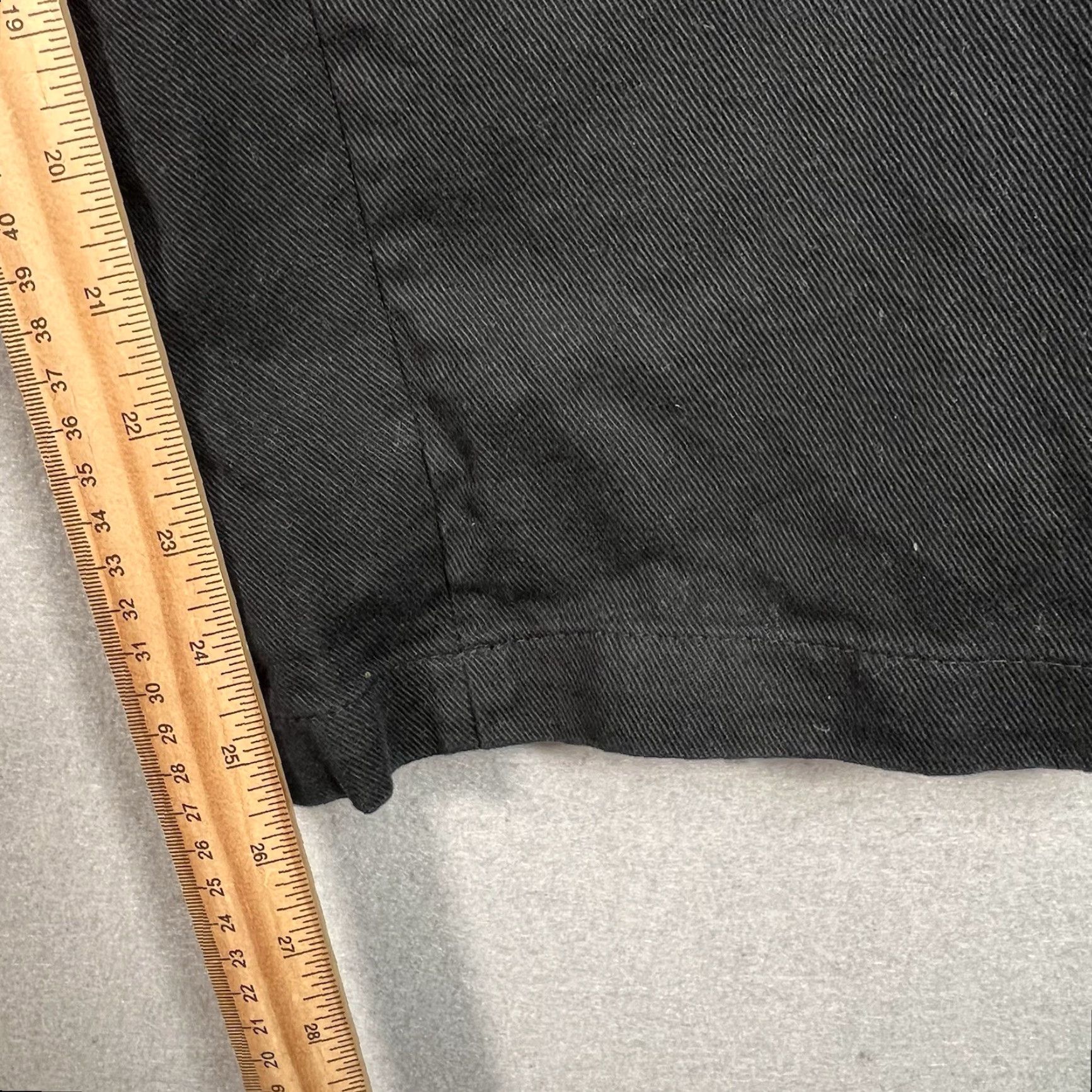Zara Zara Jeans Womens Size 31 Black Wide Leg Straight Fit 100% Cotton Size 24" / US 00 / IT 34 - 6 Thumbnail