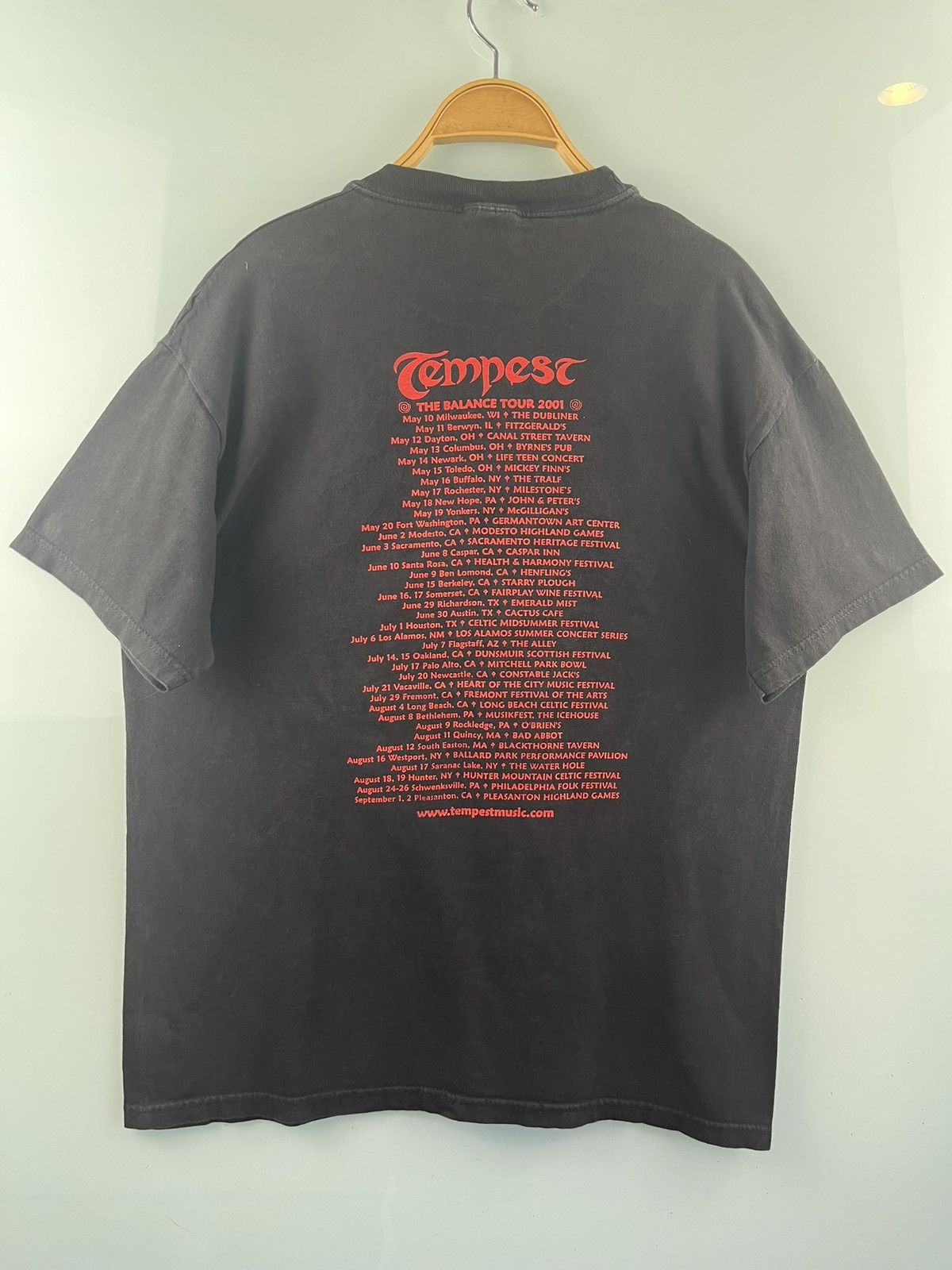 Other Vintage Tempest 2001 Tour Folk Irish Rock Band T Shirt Size US L / EU 52-54 / 3 - 2 Thumbnail