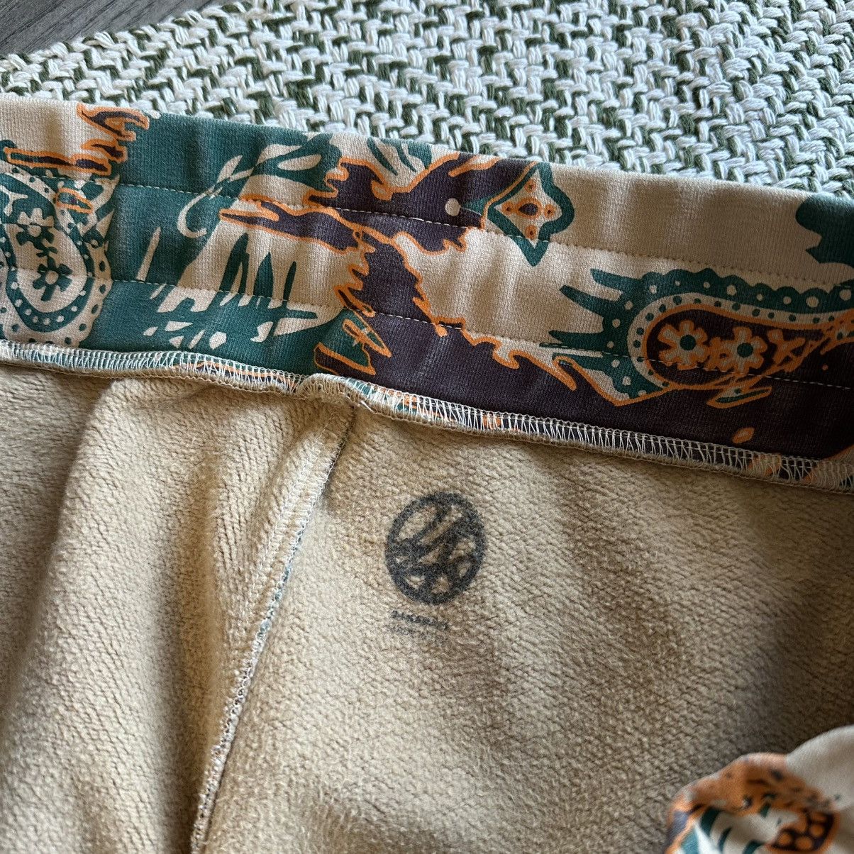 Other Japanese Brand 24karats Paisley Green Tan Orange Sweatpants Size 33" - 4 Thumbnail