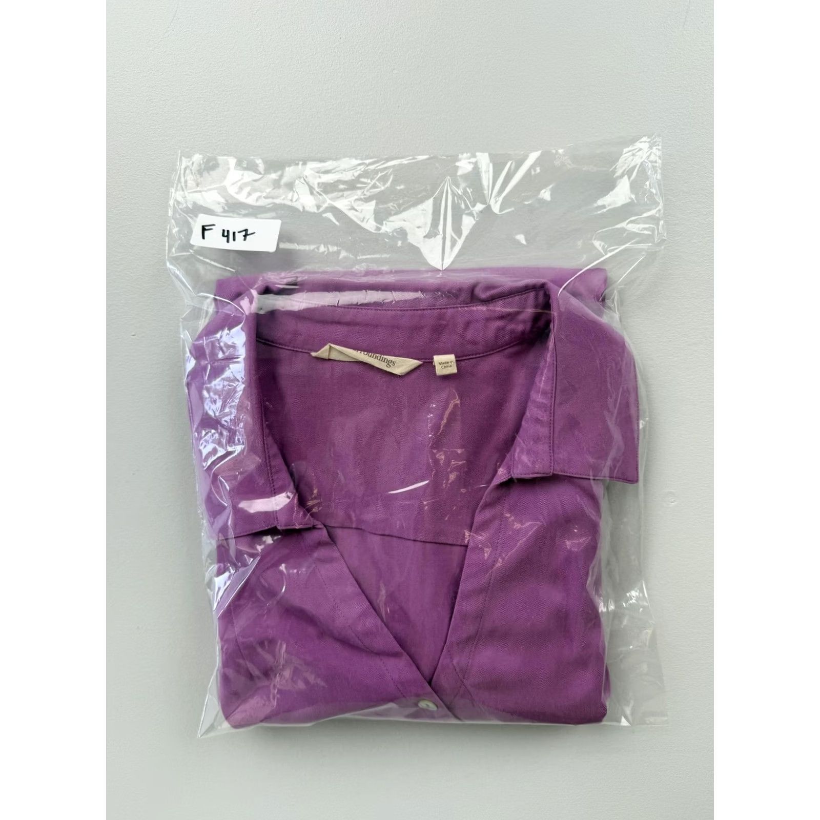 Soft Surroundings Soft Surroundings Blouse Womens XL Purple 3/4 Sleeve Tunic Top Button Hem Casual Everyday Office-Casual V-Neck Solid Size XL / US 12-14 / IT 48-50 - 7 Thumbnail