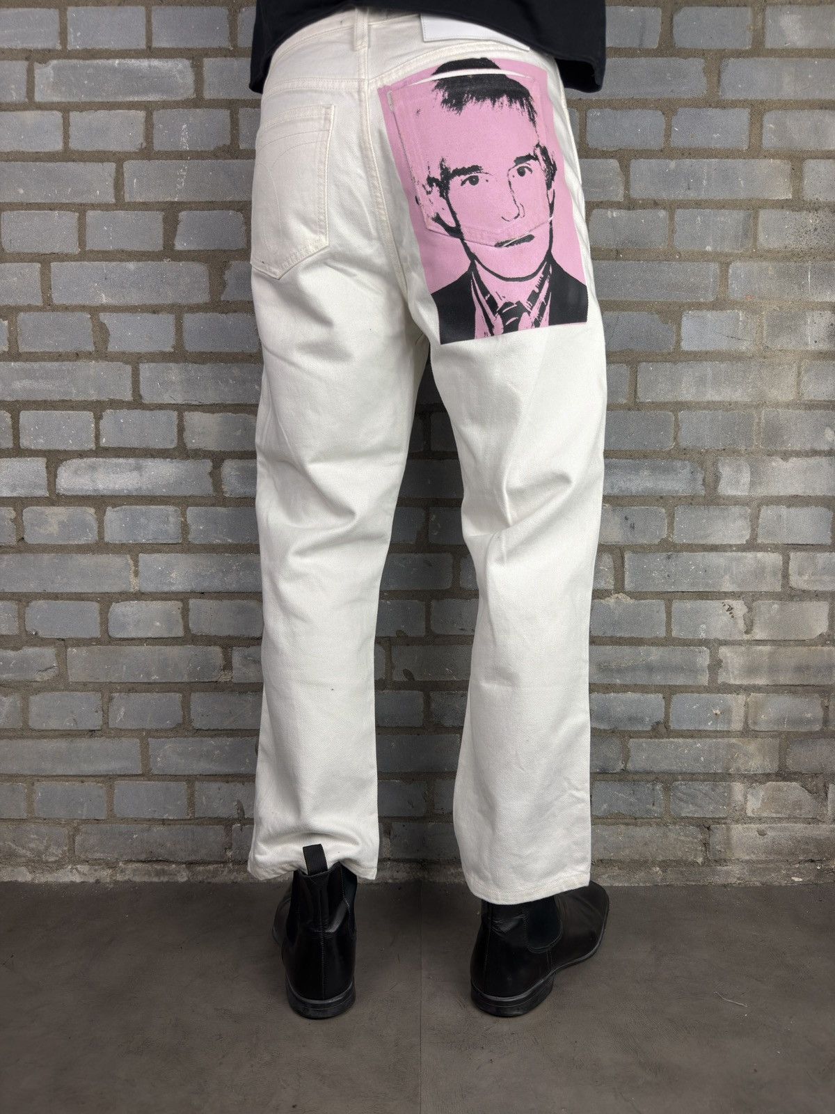 Raf Simons Calvin Klein x Andy Warhol x Raf Simons white pink jeans Size US 30 / EU 46 - 1 Thumbnail