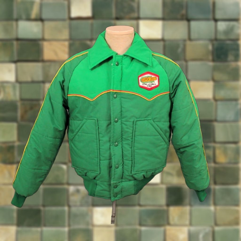 Vintage Upstream Jacket Shirt 1970s Green Puffer VTG 46 Chest M Size Mens Womens 70s Decade Casual Coat Size US M / EU 48-50 / 2 - 1 Thumbnail