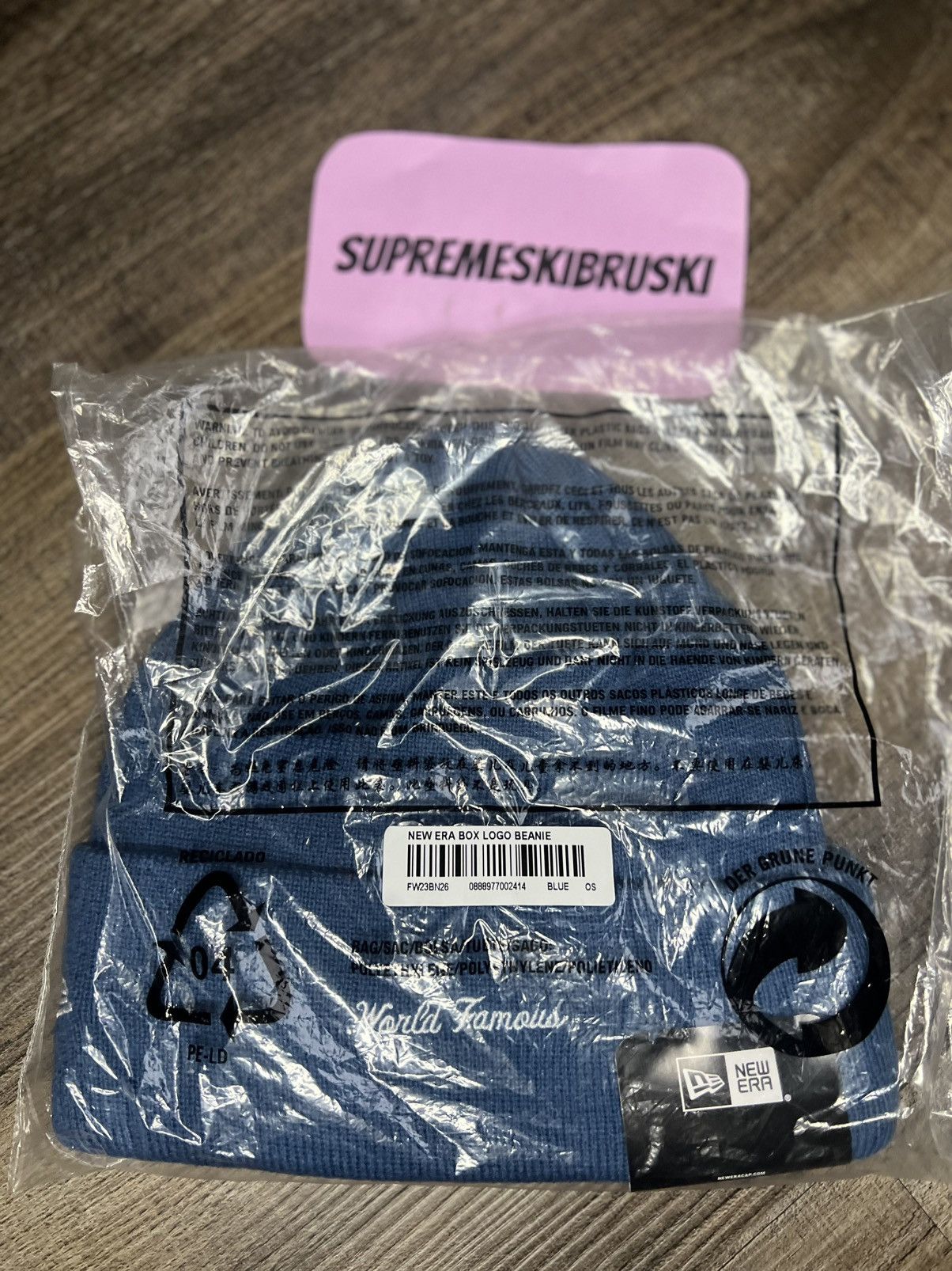 New Era × Supreme SUPREME/NEW ERA BOX LOGO BEANIE BLUE F23 Size ONE SIZE - 3 Thumbnail