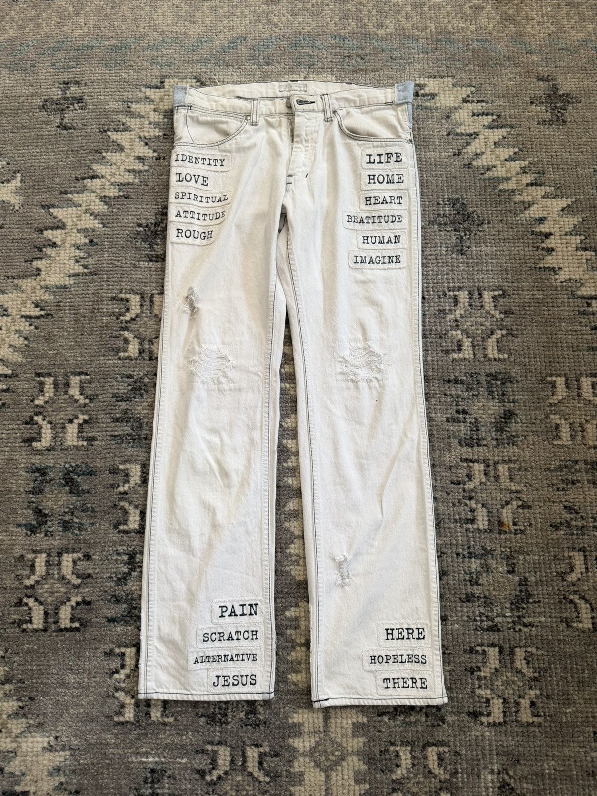 Number (N)ine Ss03 Number (N)ine patchwork poem jeans Size US 30 / EU 46 - 1 Thumbnail