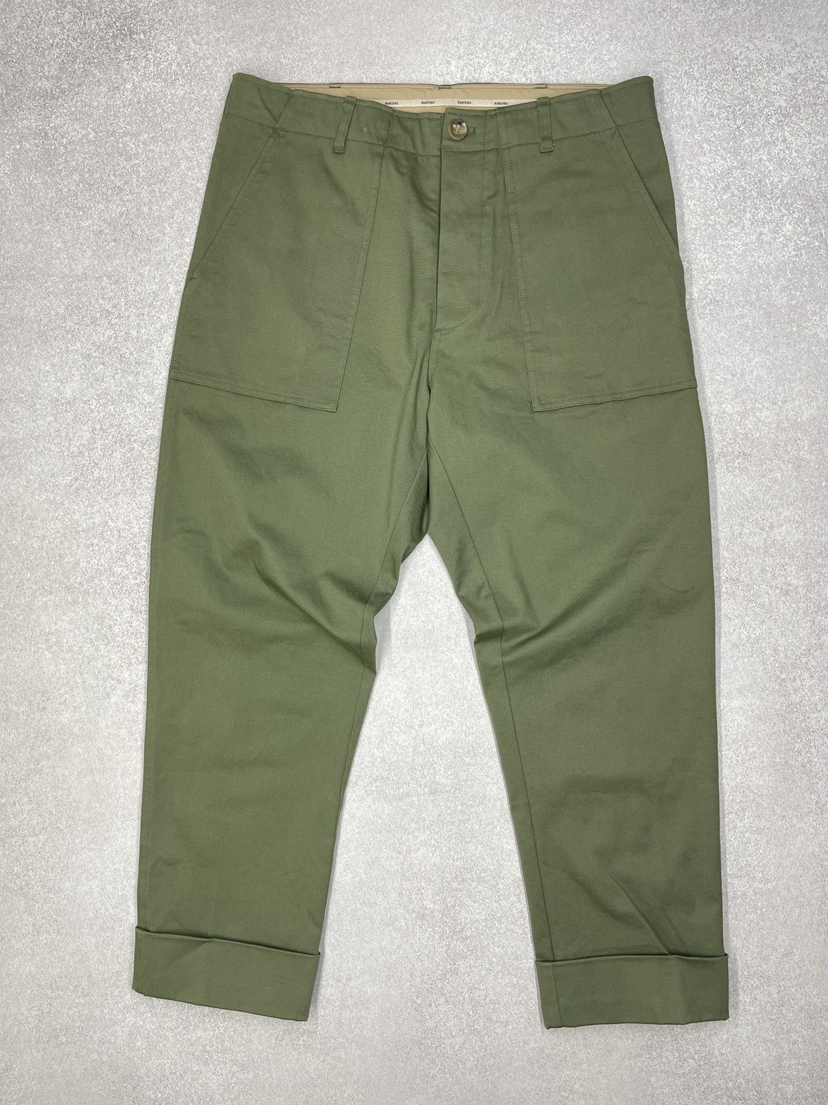 Mens Nanushka Cotton Pants Khaki Size 33 Designer
