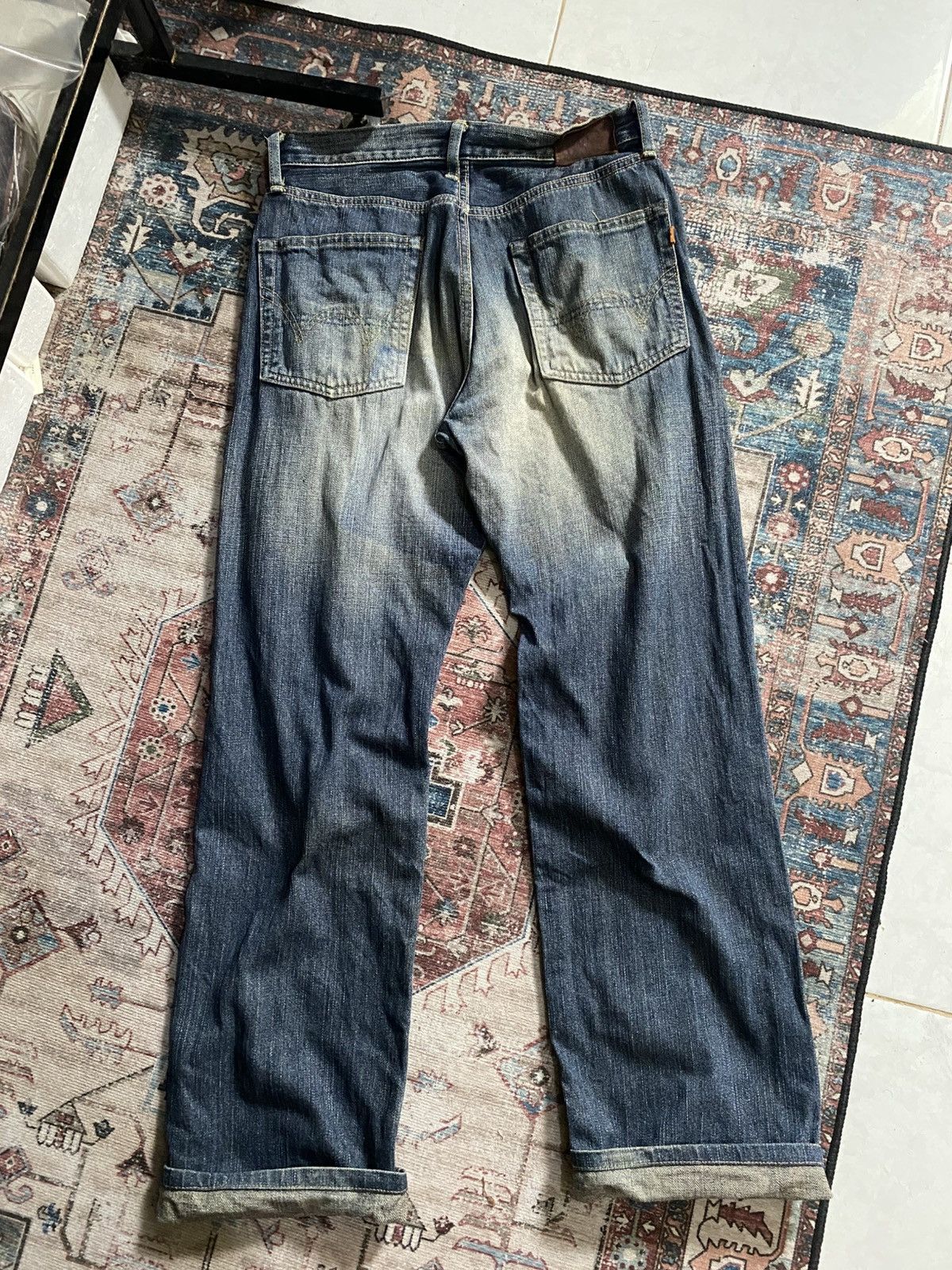 Edwin Vintage Edwin Selvedge Distressed Jeans Size US 30 / EU 46 - 2 Thumbnail