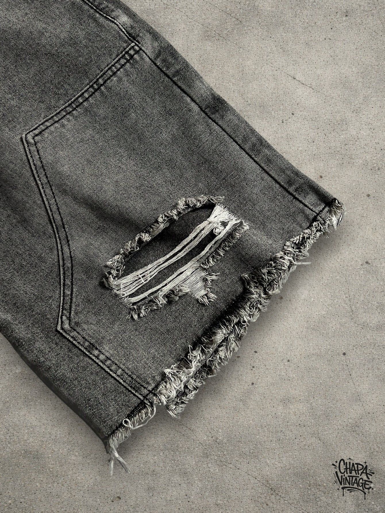 Vintage Distressed gray shorts Size US 32 / EU 48 - 4 Thumbnail