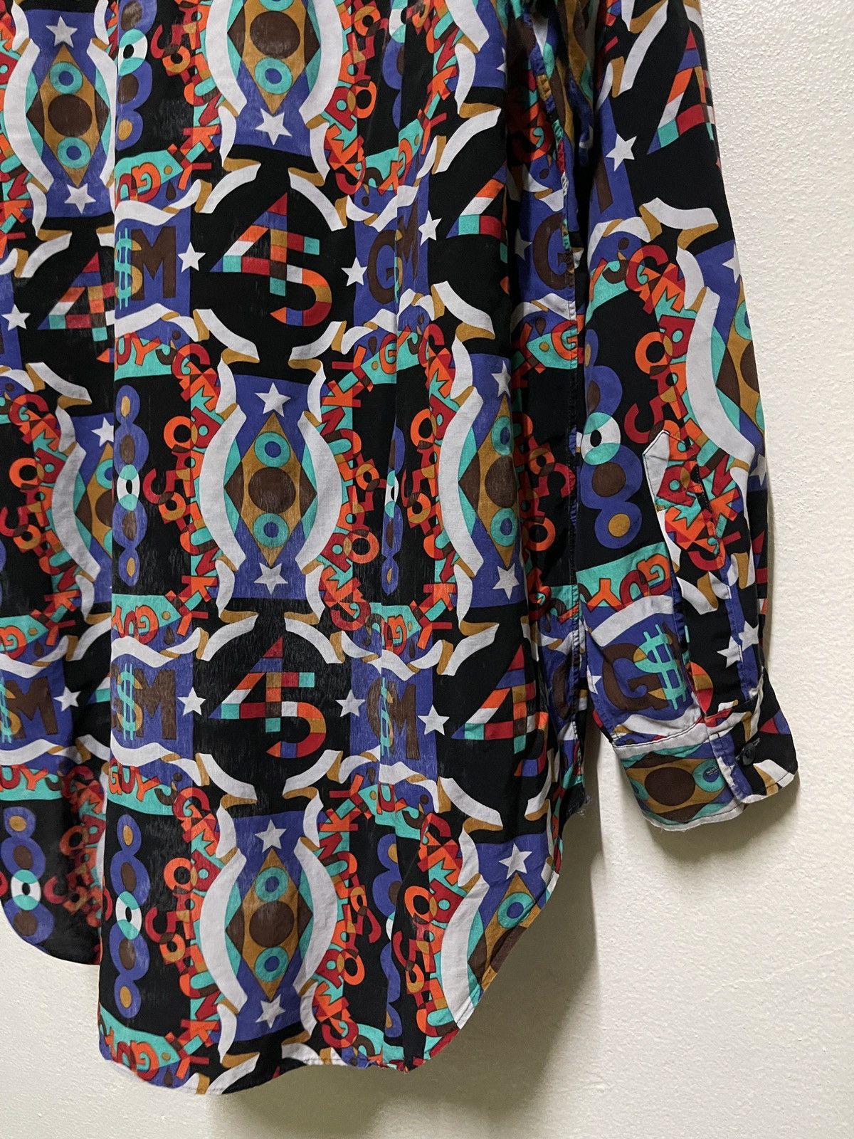 Japanese Brand × Vintage Grass Mens Jun Saito Full Print Shirt Size US L / EU 52-54 / 3 - 13 Thumbnail