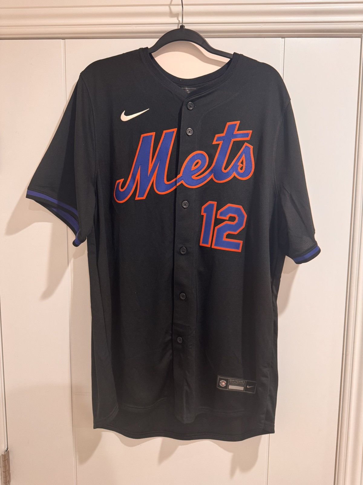 Nike NY Mets Lindor Nike Black Alternate Limited Player Jersey Size US XL / EU 56 / 4 - 1 Thumbnail