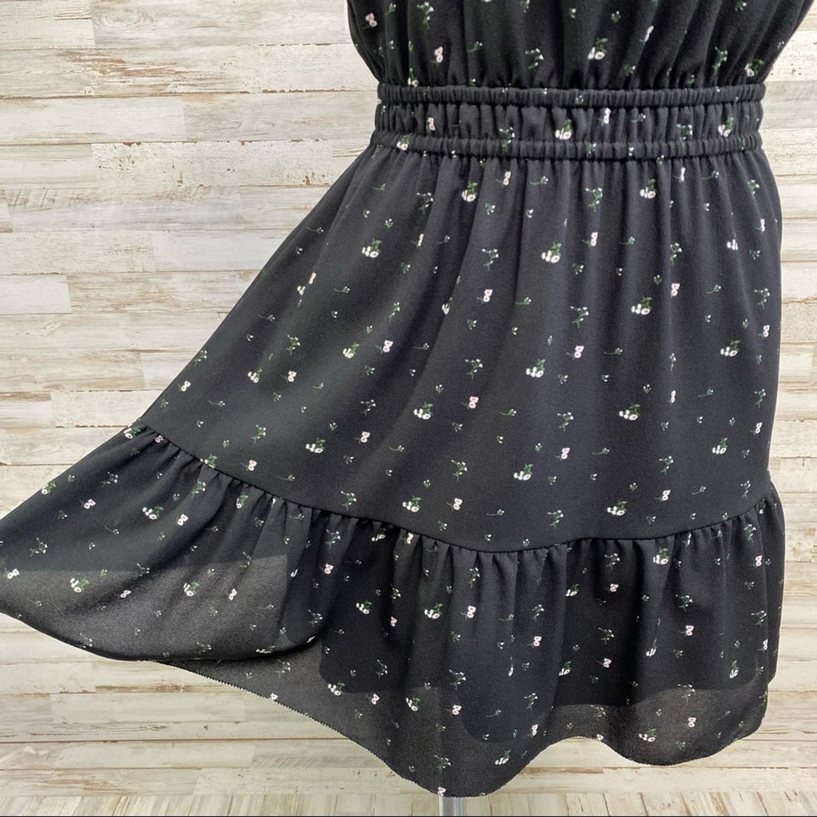 Aritzia Aritzia Wilfred Effet Halter Dress Sz XS Black Floral Ruffle Size XS / US 0-2 / IT 36-38 - 5 Thumbnail
