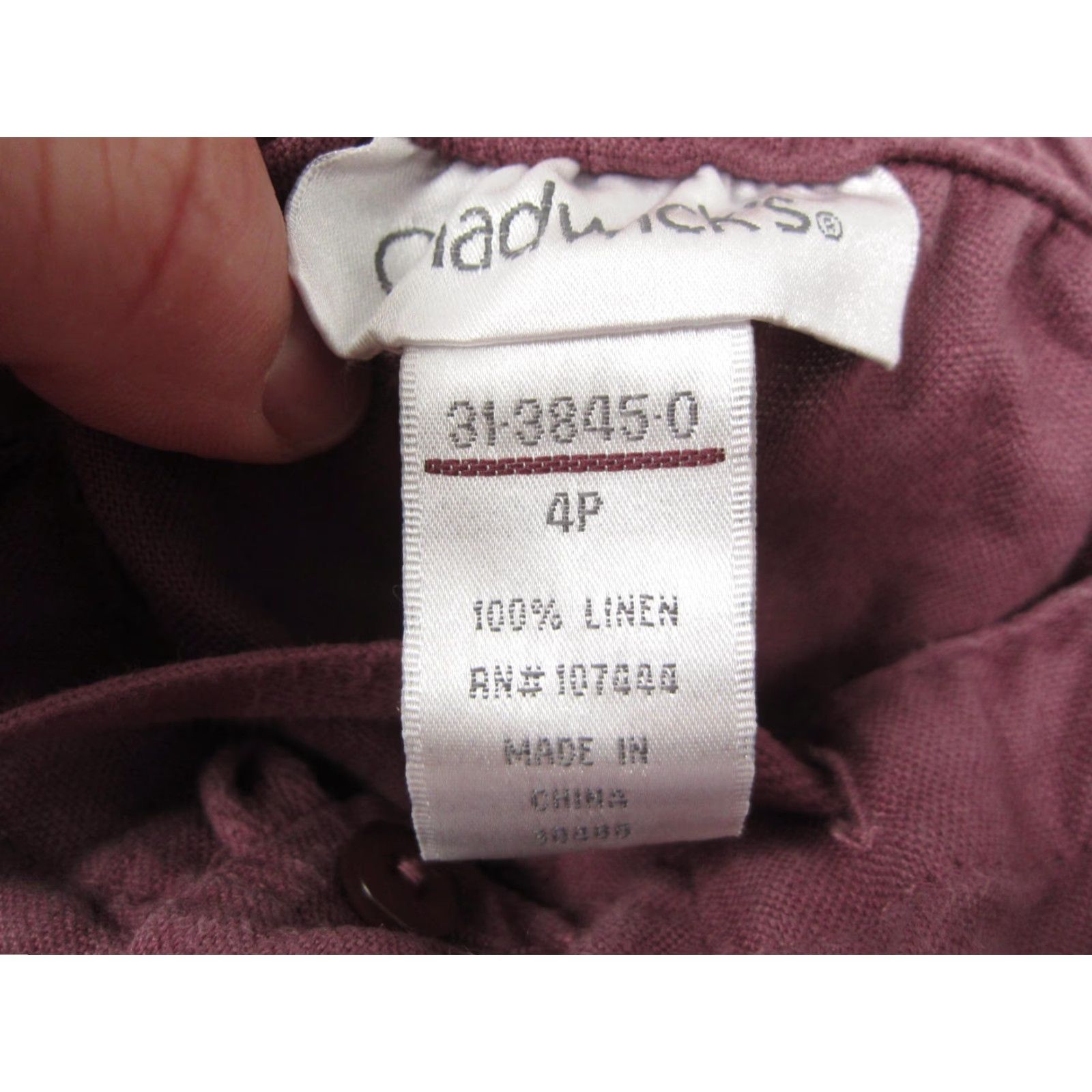 Pinko Vintage Cladwick's Pants Womens 4P Pink Linen Wide-Leg Cropped Modern 90s Style Mens? Girls? Size 27" / US 4 / IT 40 - 5 Thumbnail