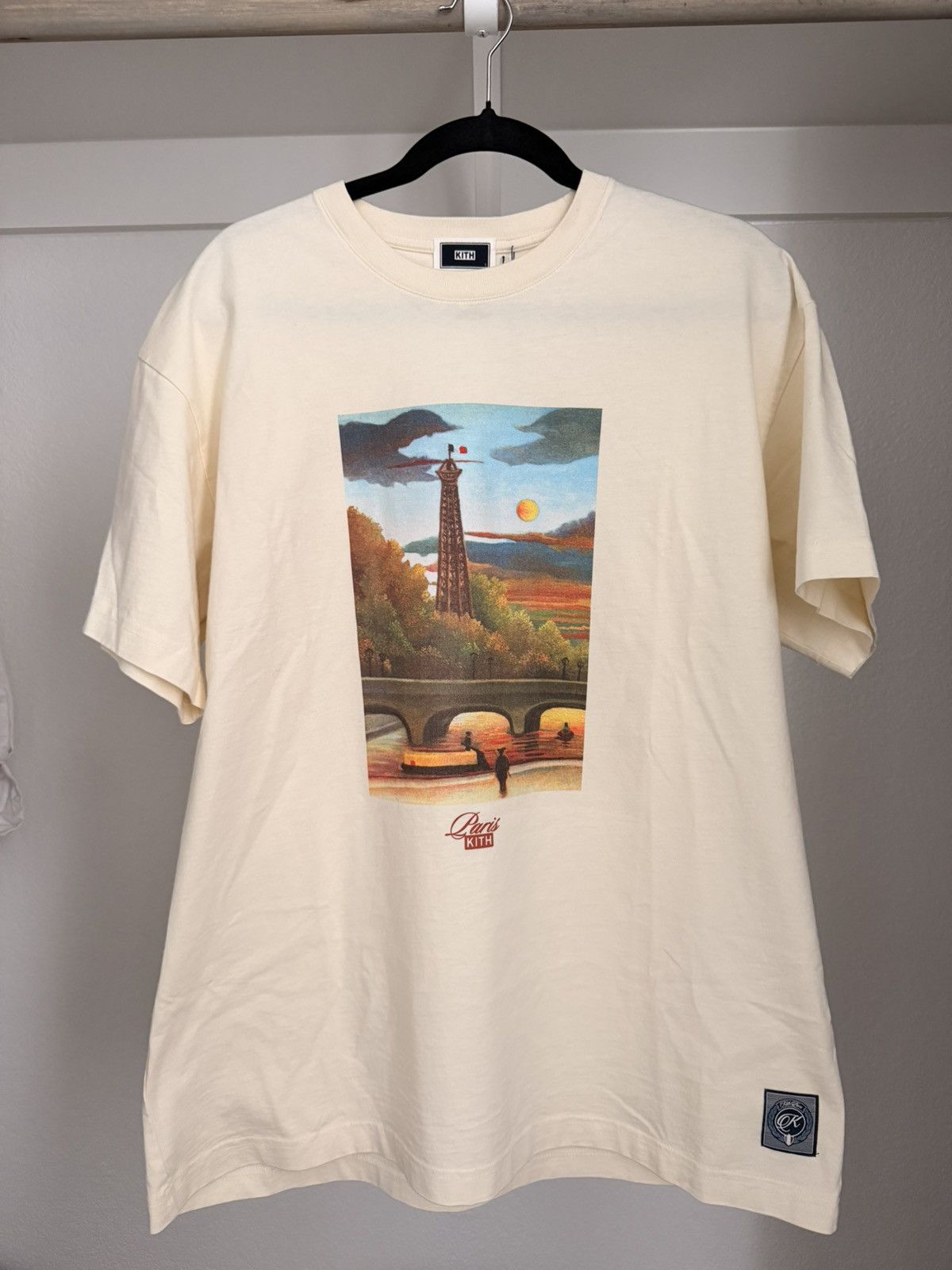 Kith Kith Paris Eiffel Painting Tee - Sandrift Size US L / EU 52-54 / 3 - 1 Thumbnail