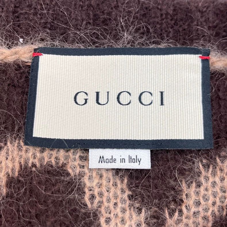 Gucci Gucci Coffee-colored double G logo horsehair sweater 2502-N Size US L / EU 52-54 / 3 - 5 Thumbnail